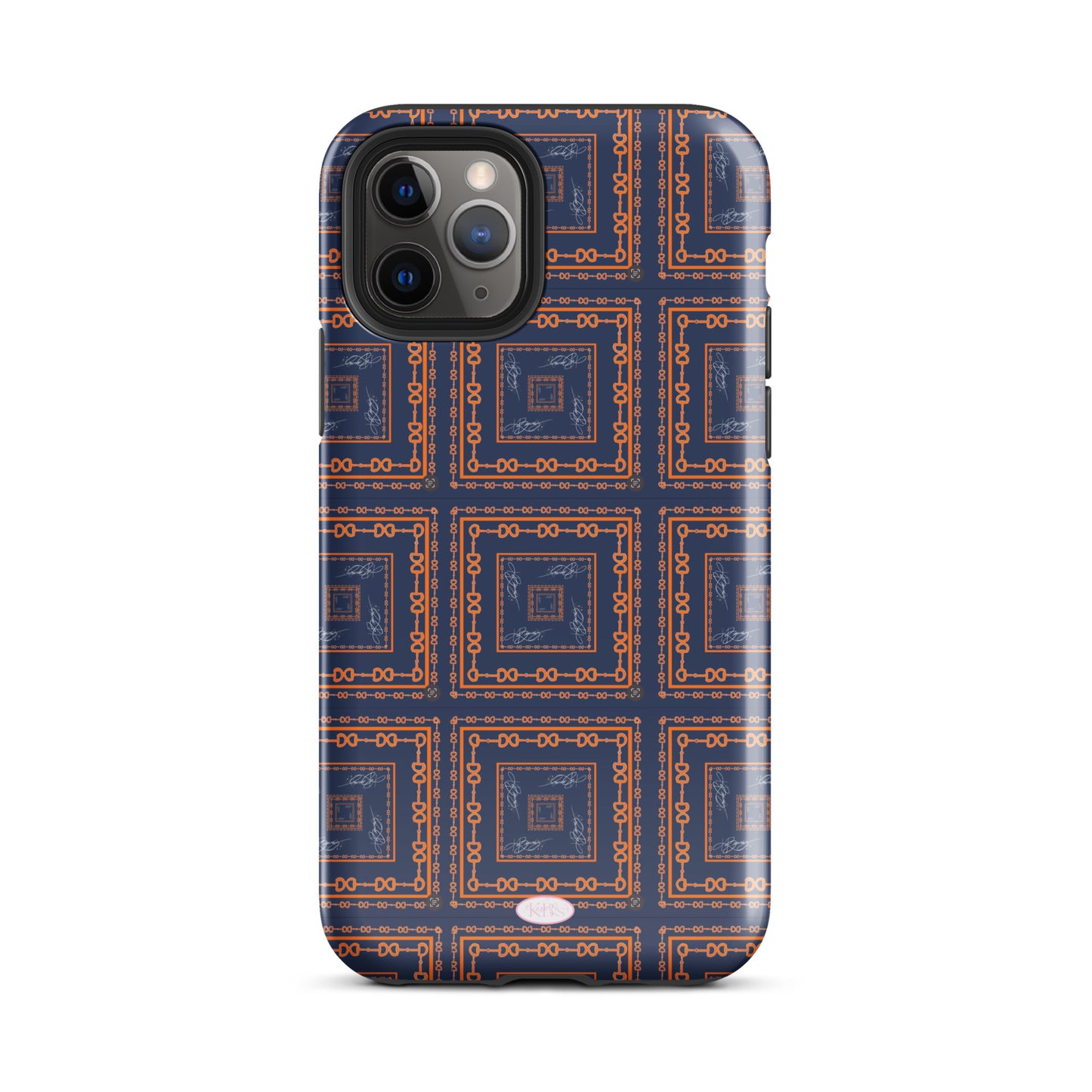 Navy & Orange Horsebit Tough Case