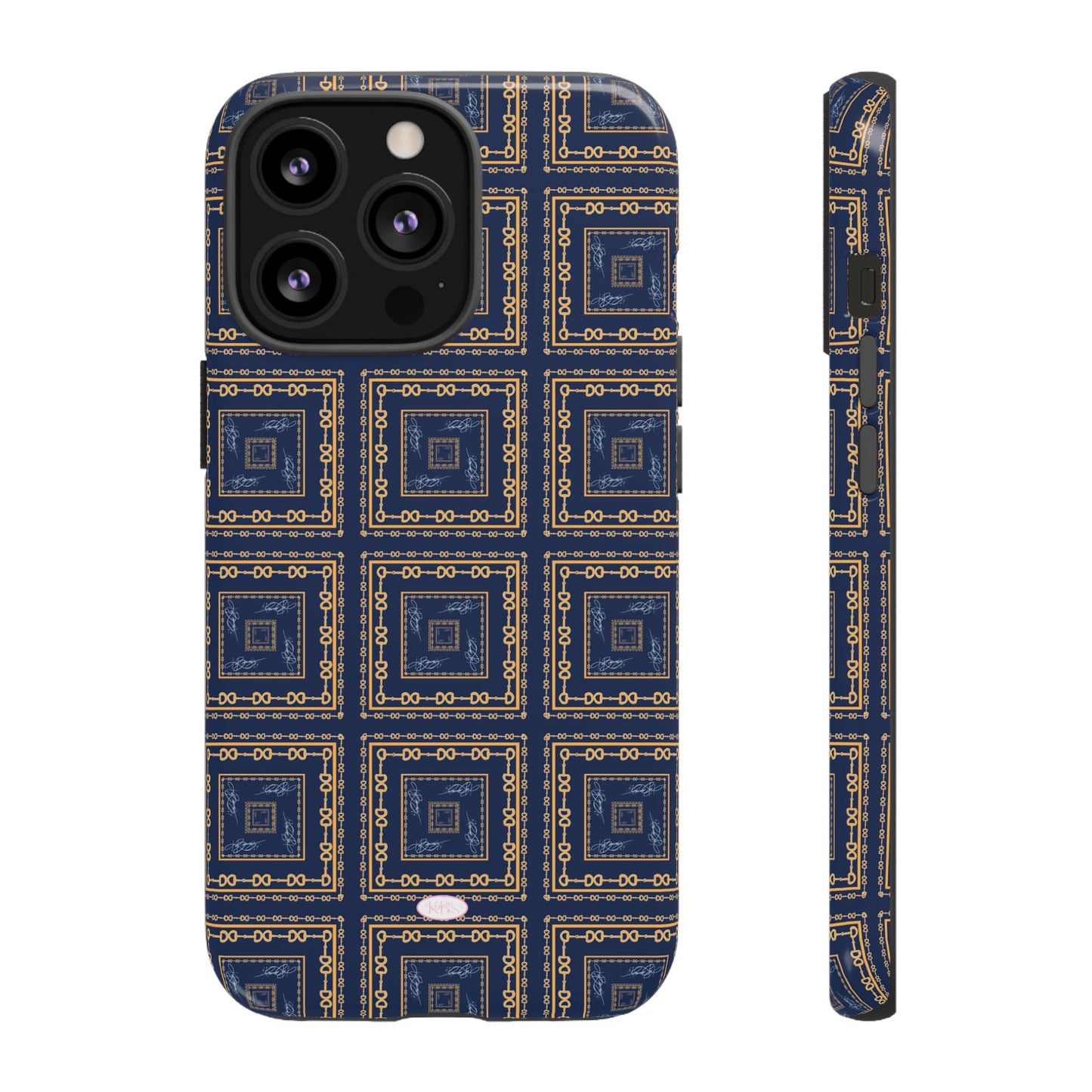 Navy & Gold Horsebit Tough Case