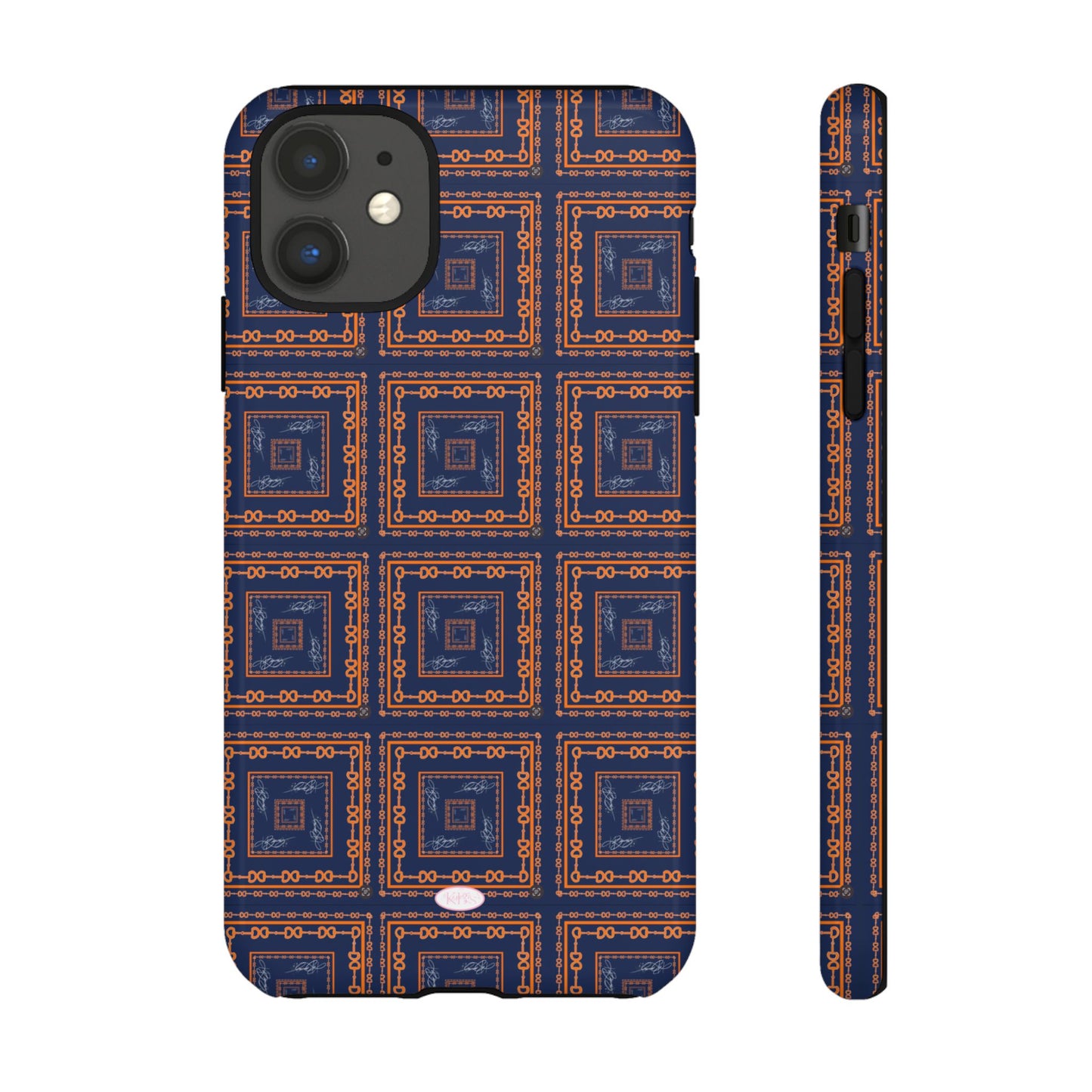 Navy & Orange Horsebit Tough Case