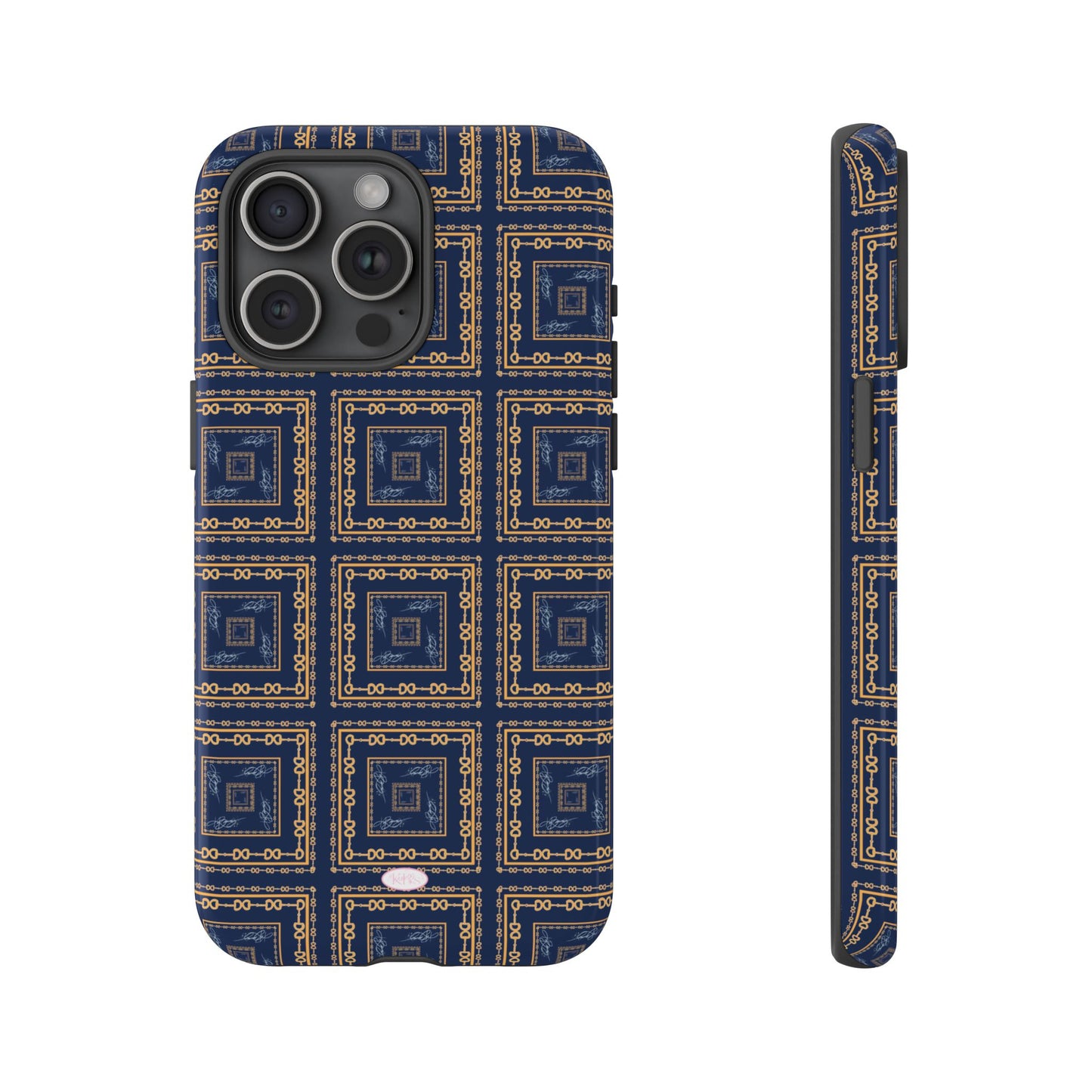 Navy & Gold Horsebit Tough Case