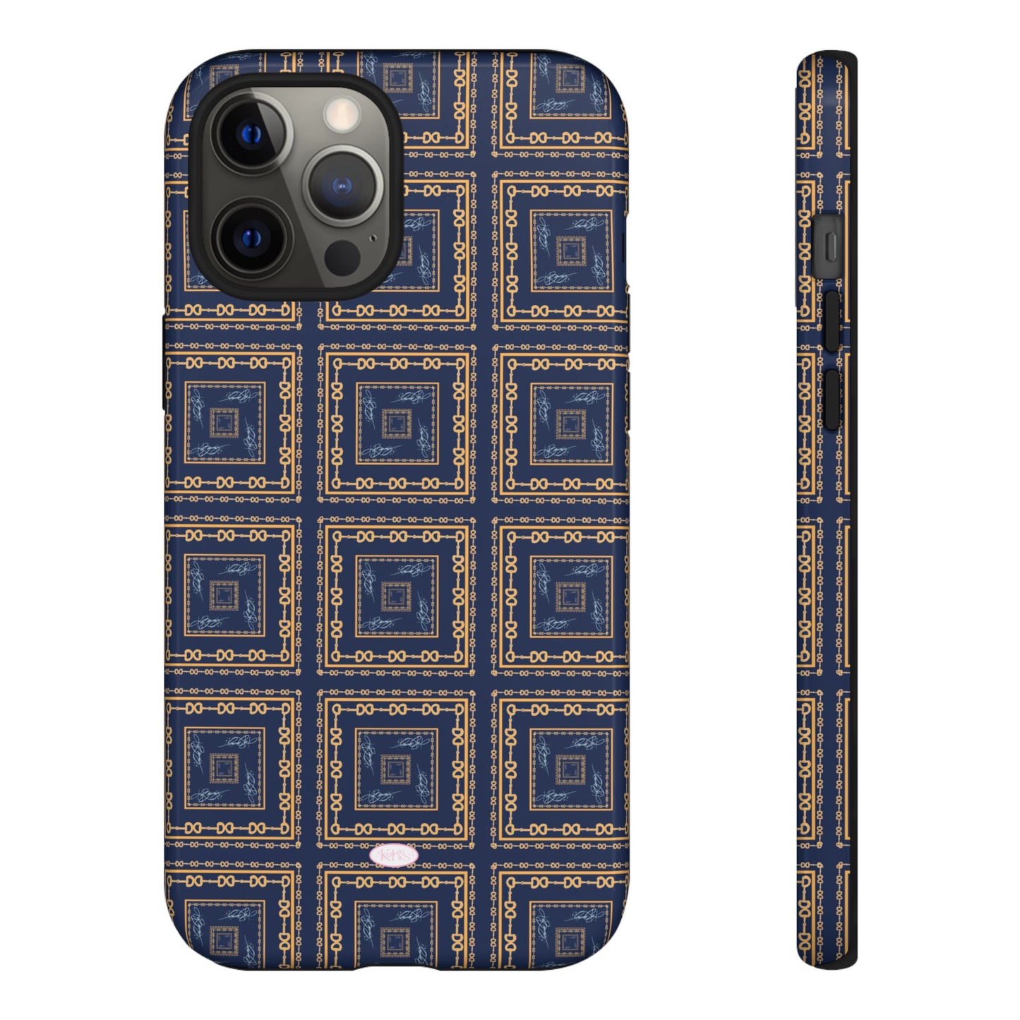 Navy & Gold Horsebit Tough Case