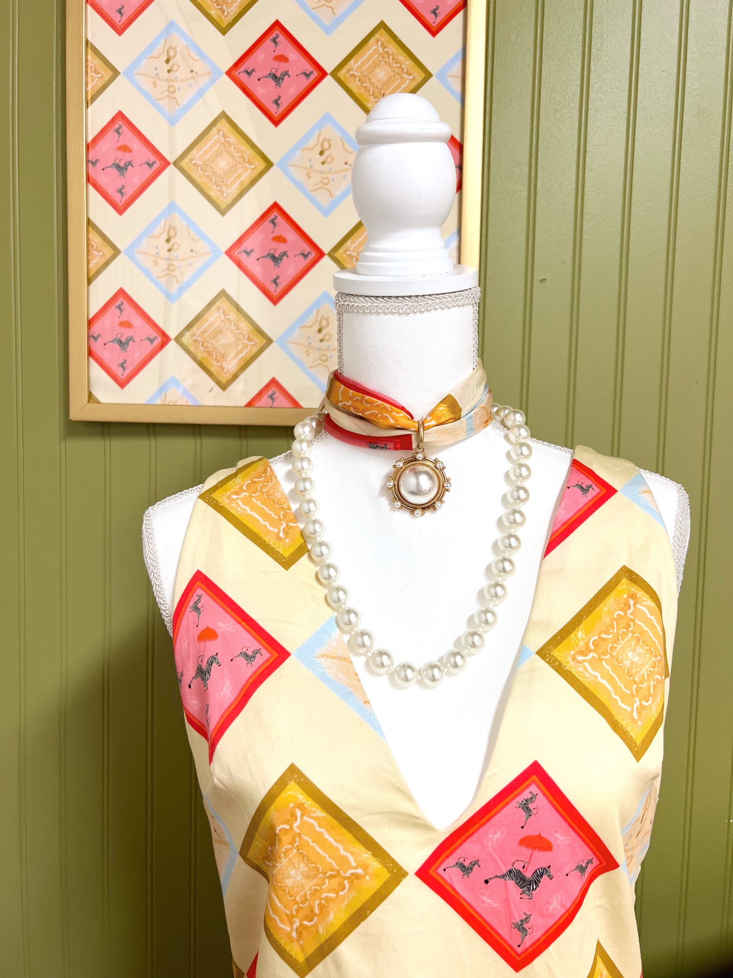 Pearl Pendant Scarf Charm