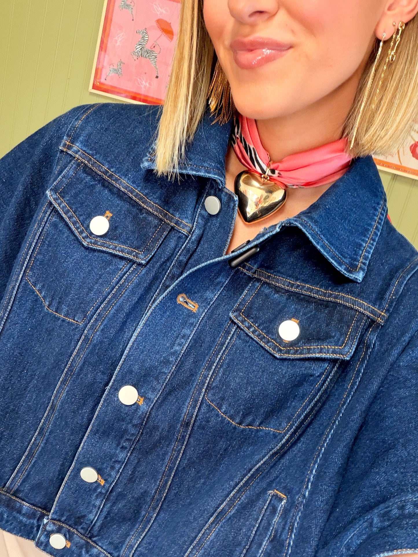 Puffy Heart Scarf Charm