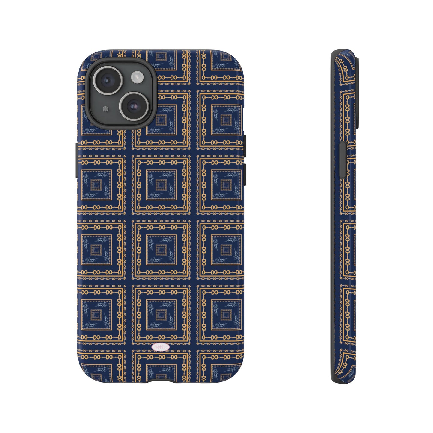 Navy & Gold Horsebit Tough Case