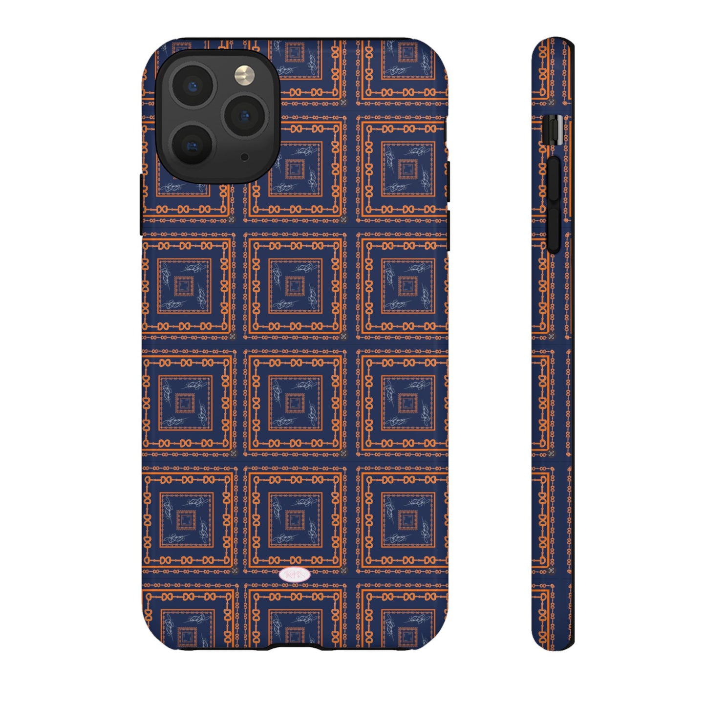 Navy & Orange Horsebit Tough Case