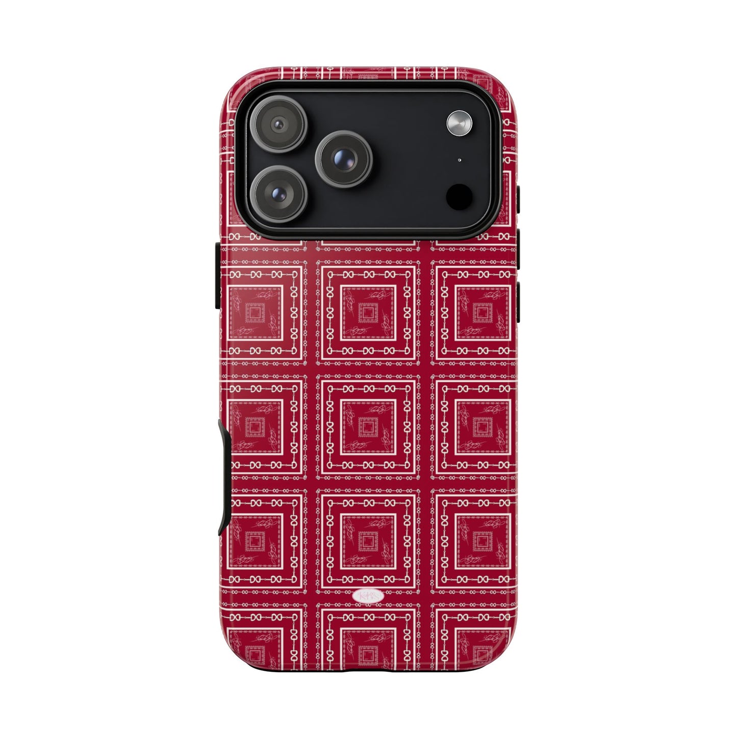 Maroon & White Horsebit Tough Case