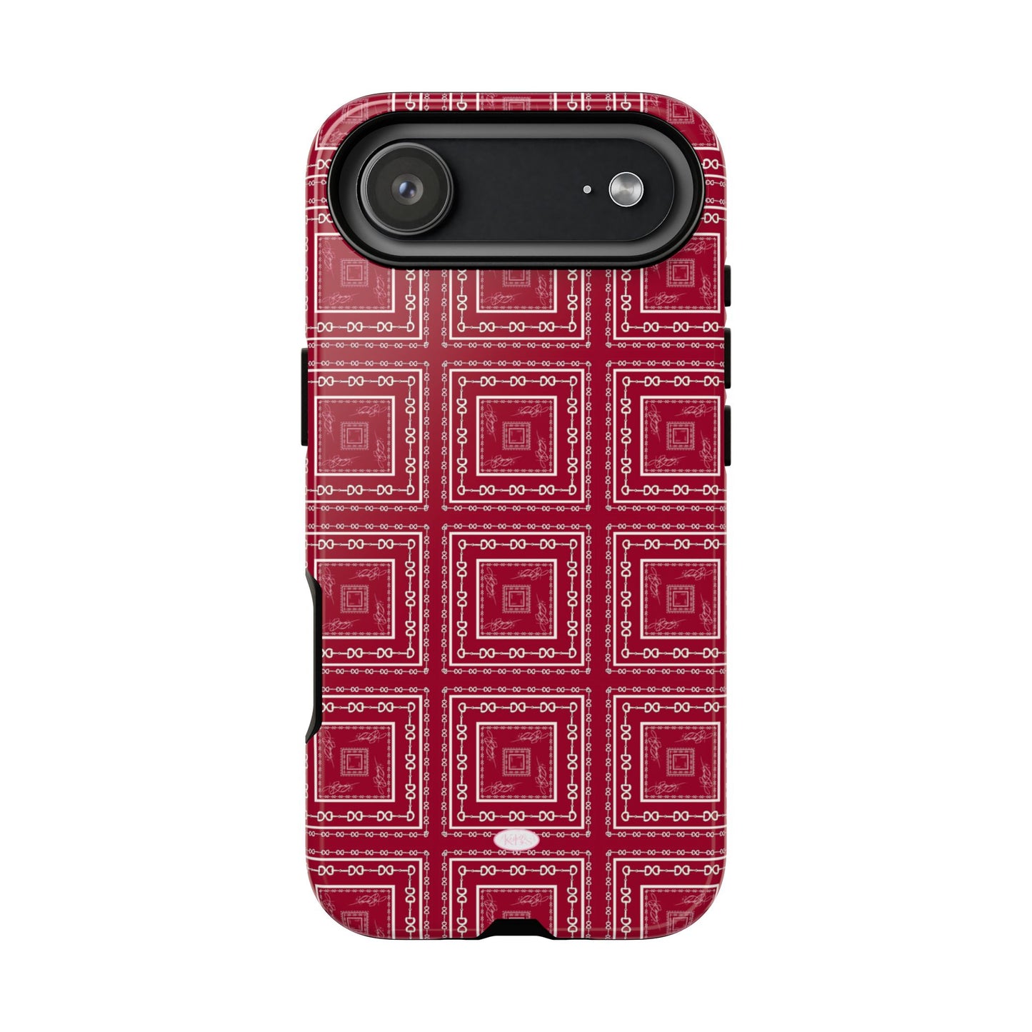 Maroon & White Horsebit Tough Case
