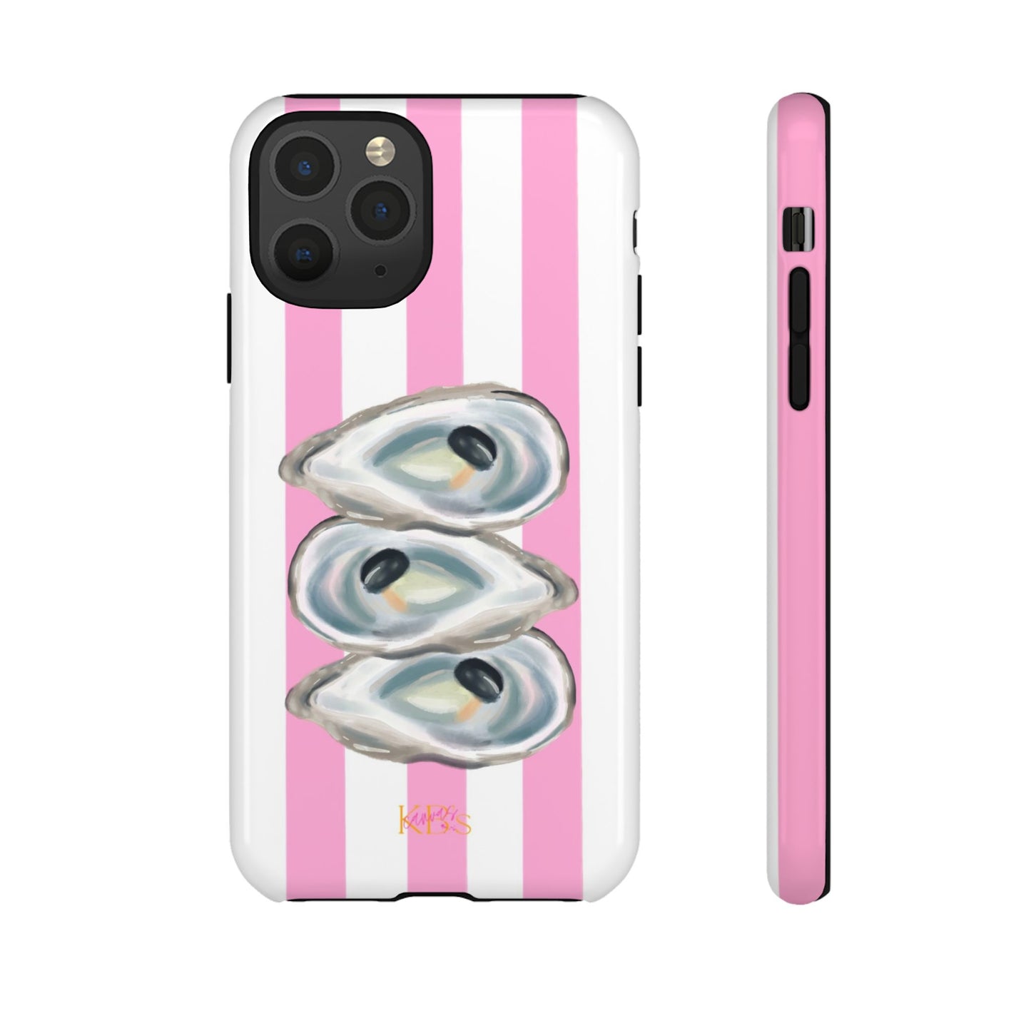 Striped Oyster Tough Case - Pink