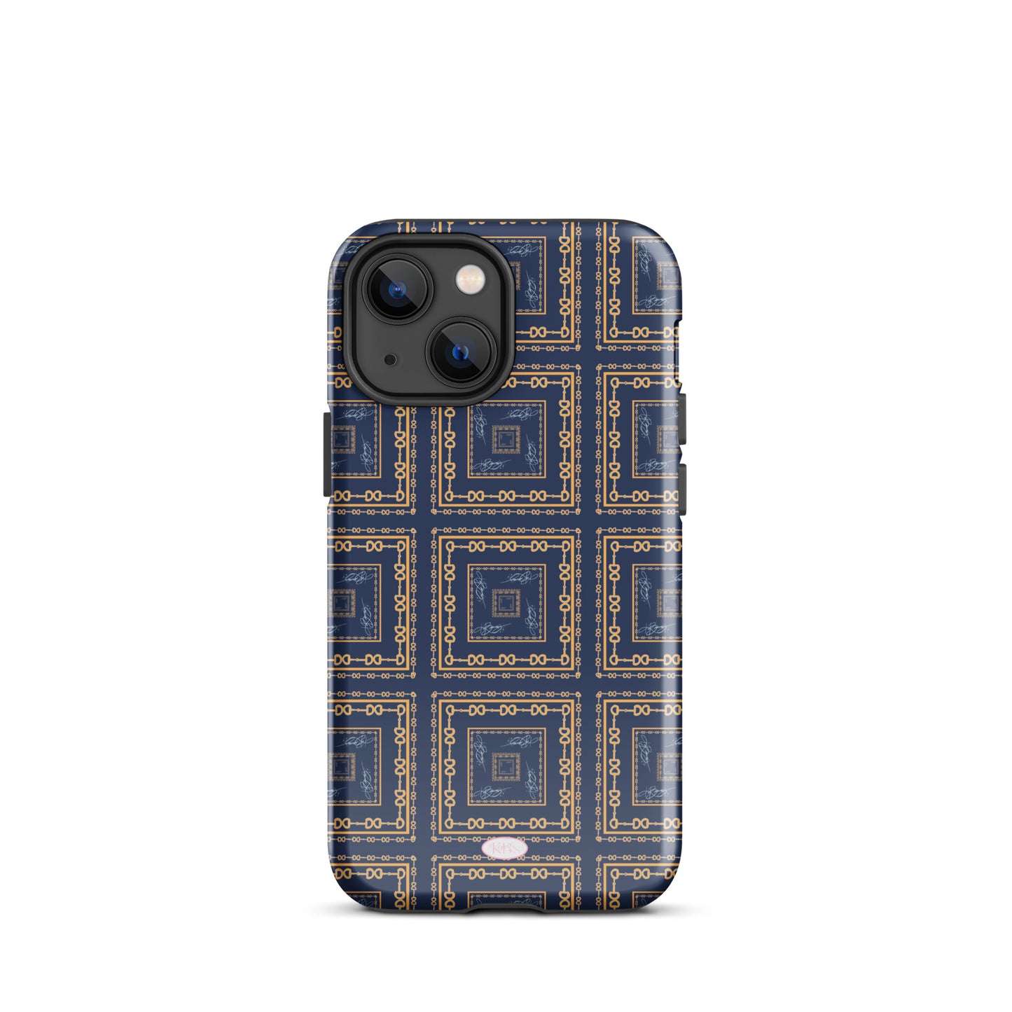 Navy & Gold Horsebit Tough Case