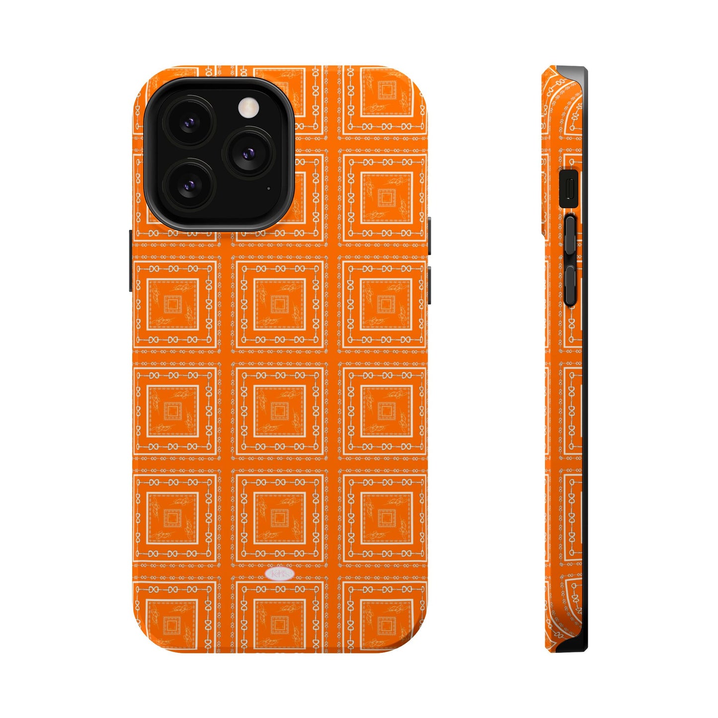 Orange & White Horsebit MagSafe Case