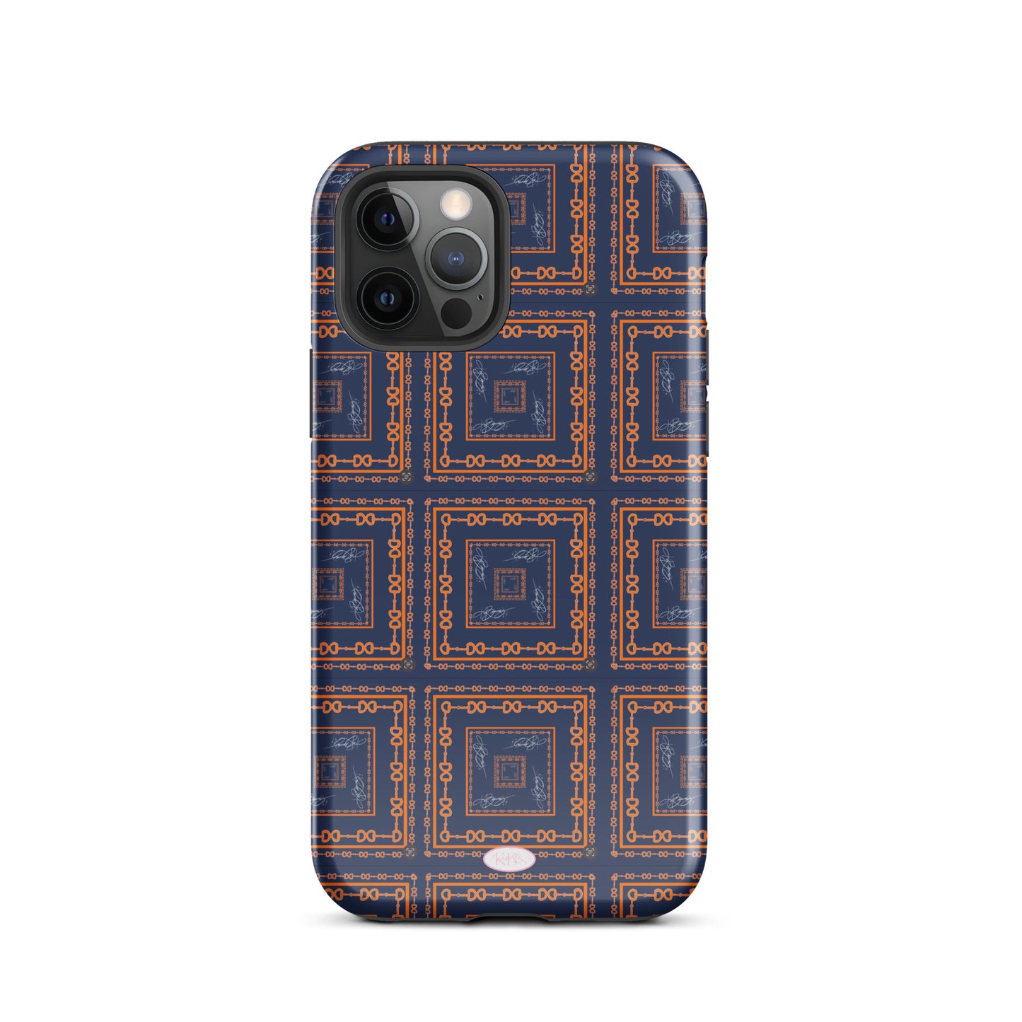 Navy & Orange Horsebit Tough Case