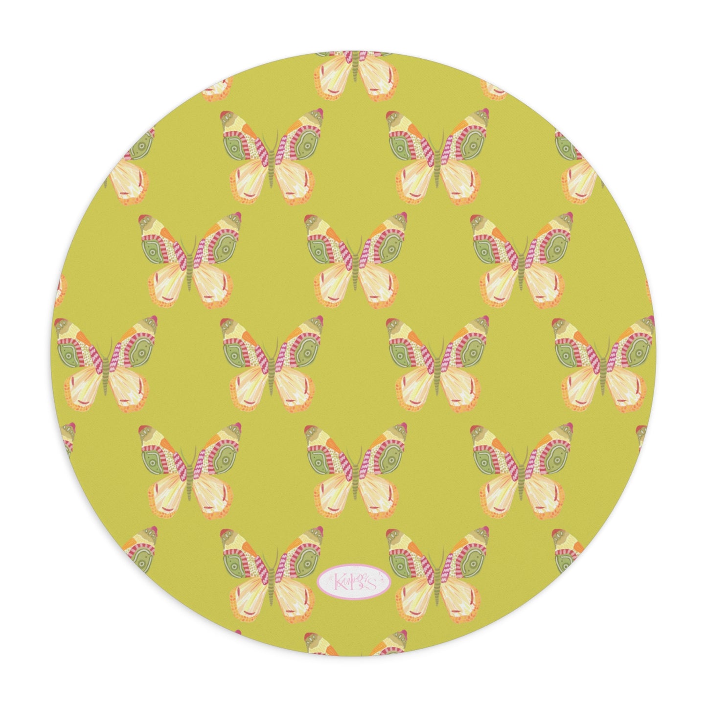 Flutter Pattern Mouse Pad - Green