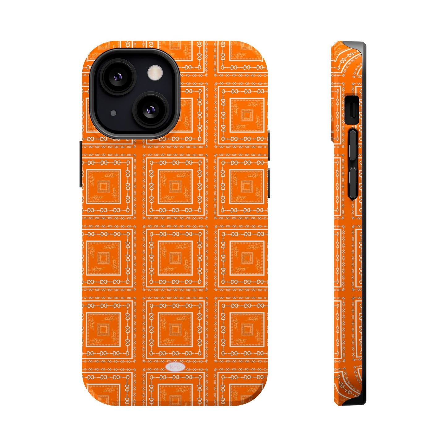 Orange & White Horsebit MagSafe Case
