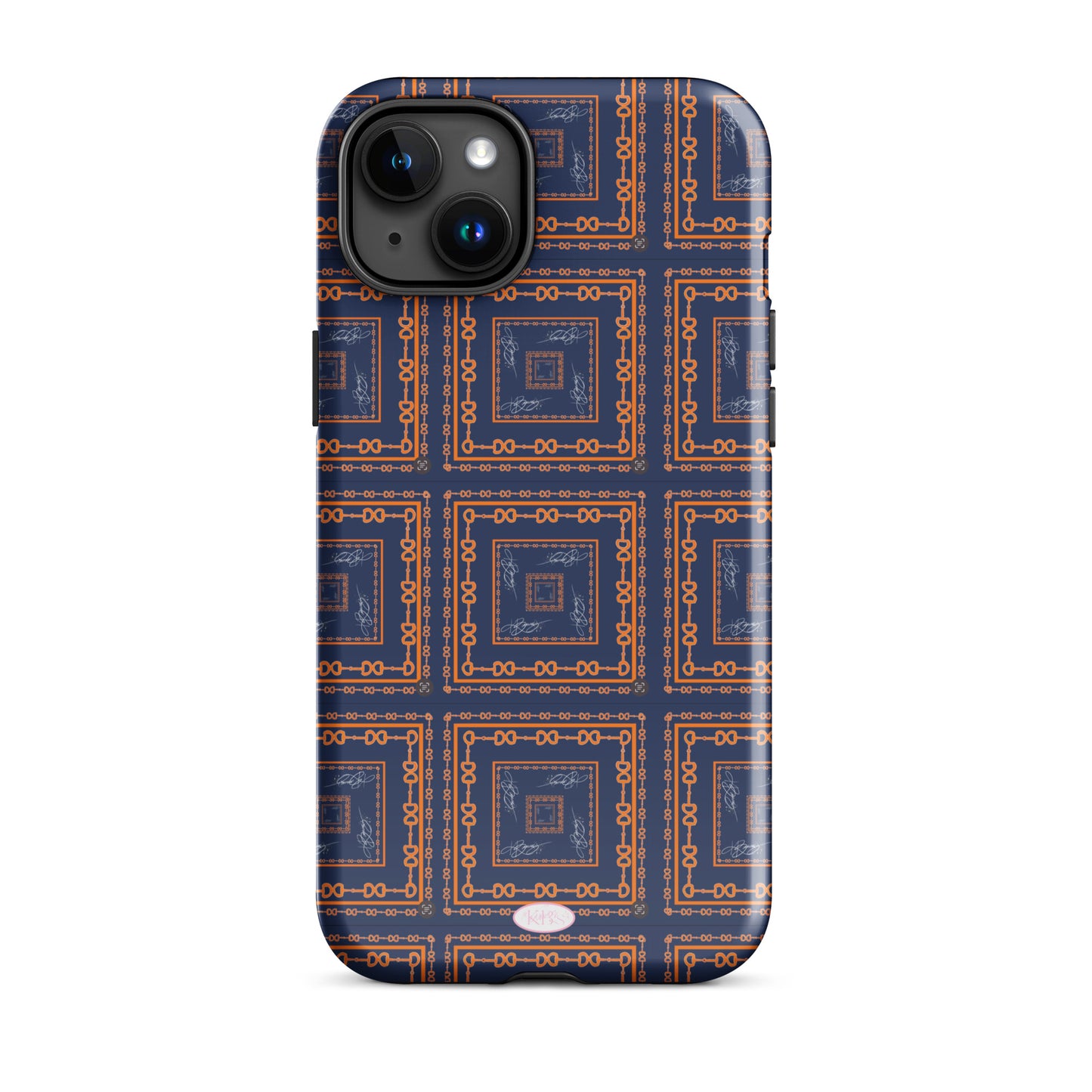 Navy & Orange Horsebit Tough Case