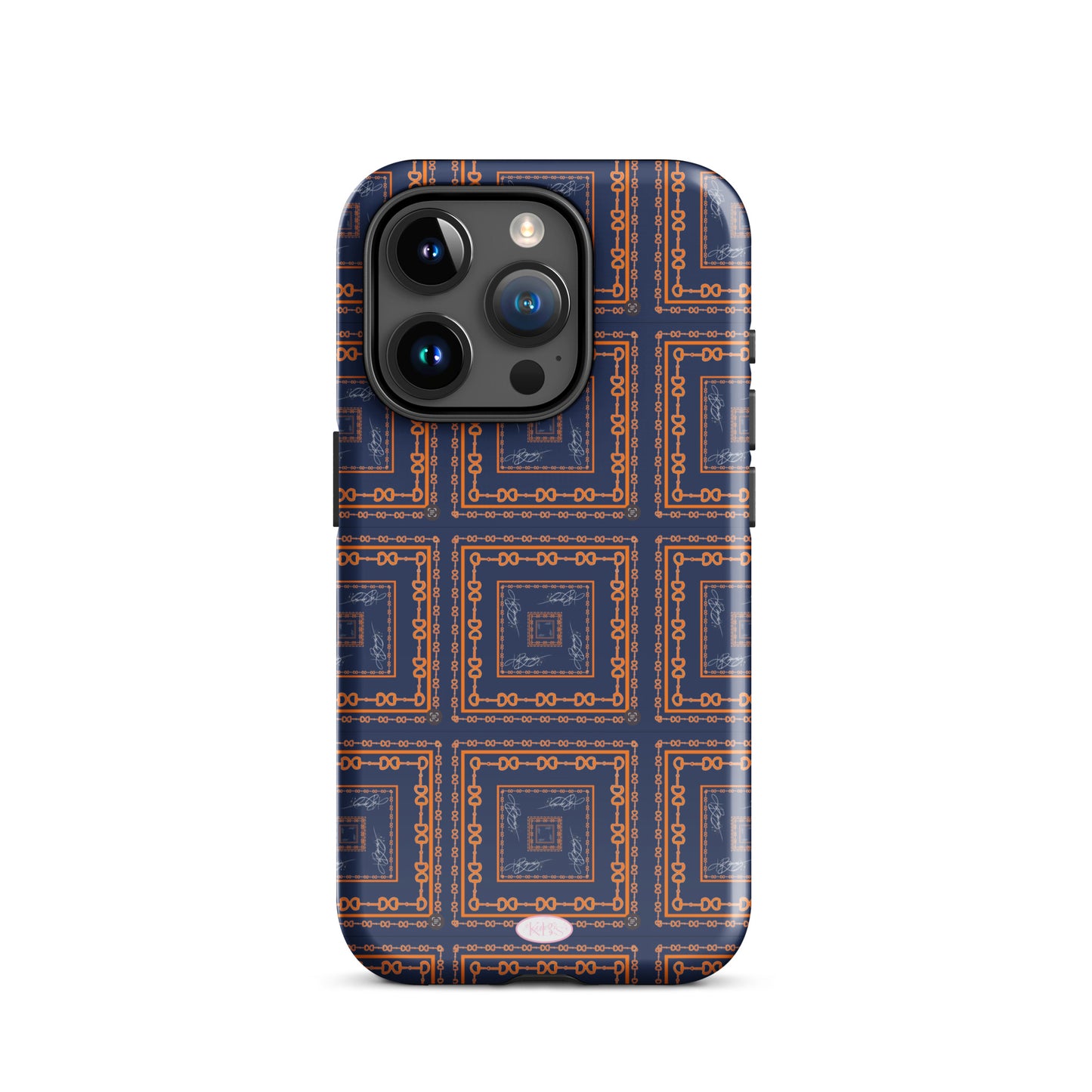 Navy & Orange Horsebit Tough Case