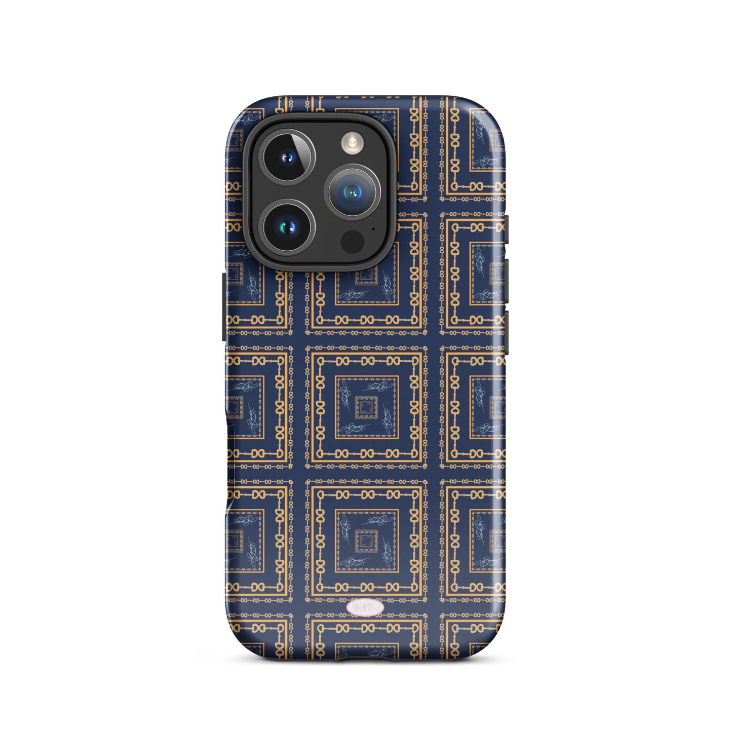 Navy & Gold Horsebit Tough Case