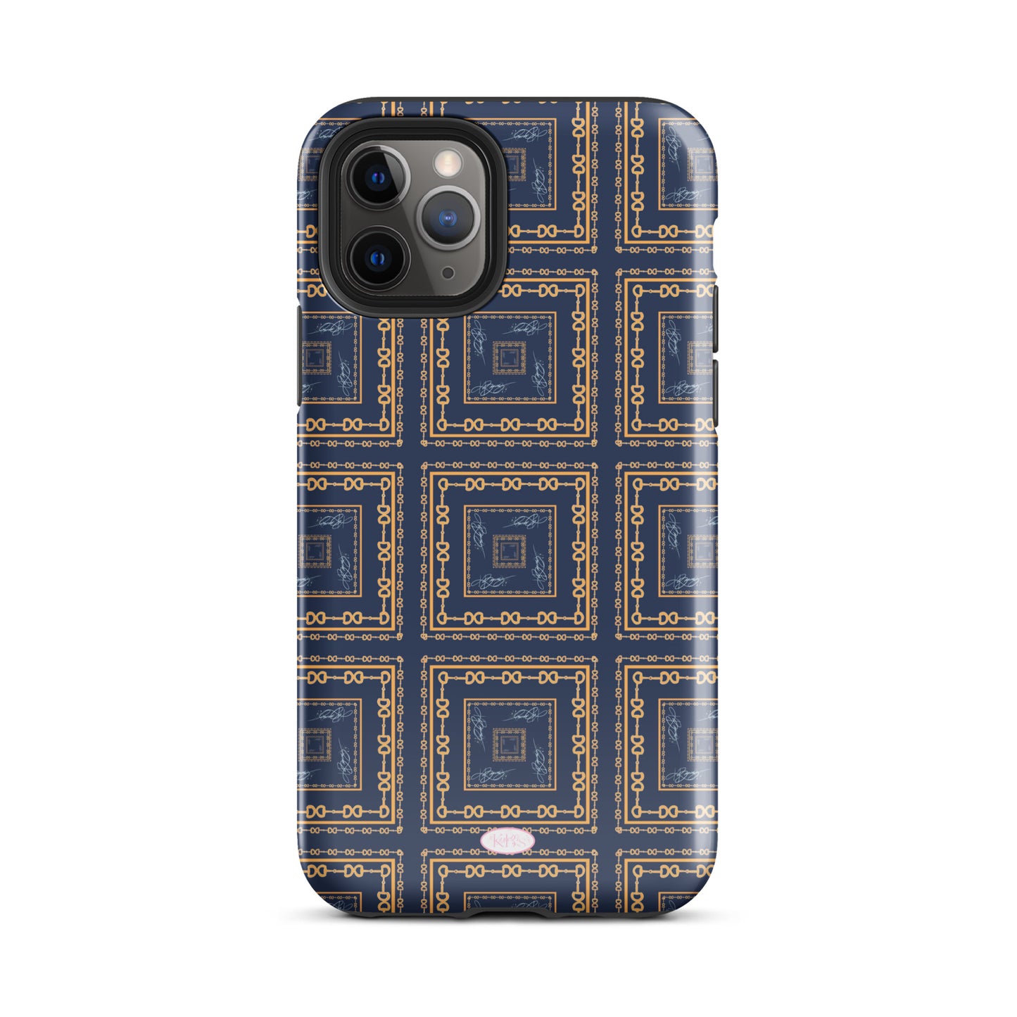 Navy & Gold Horsebit Tough Case