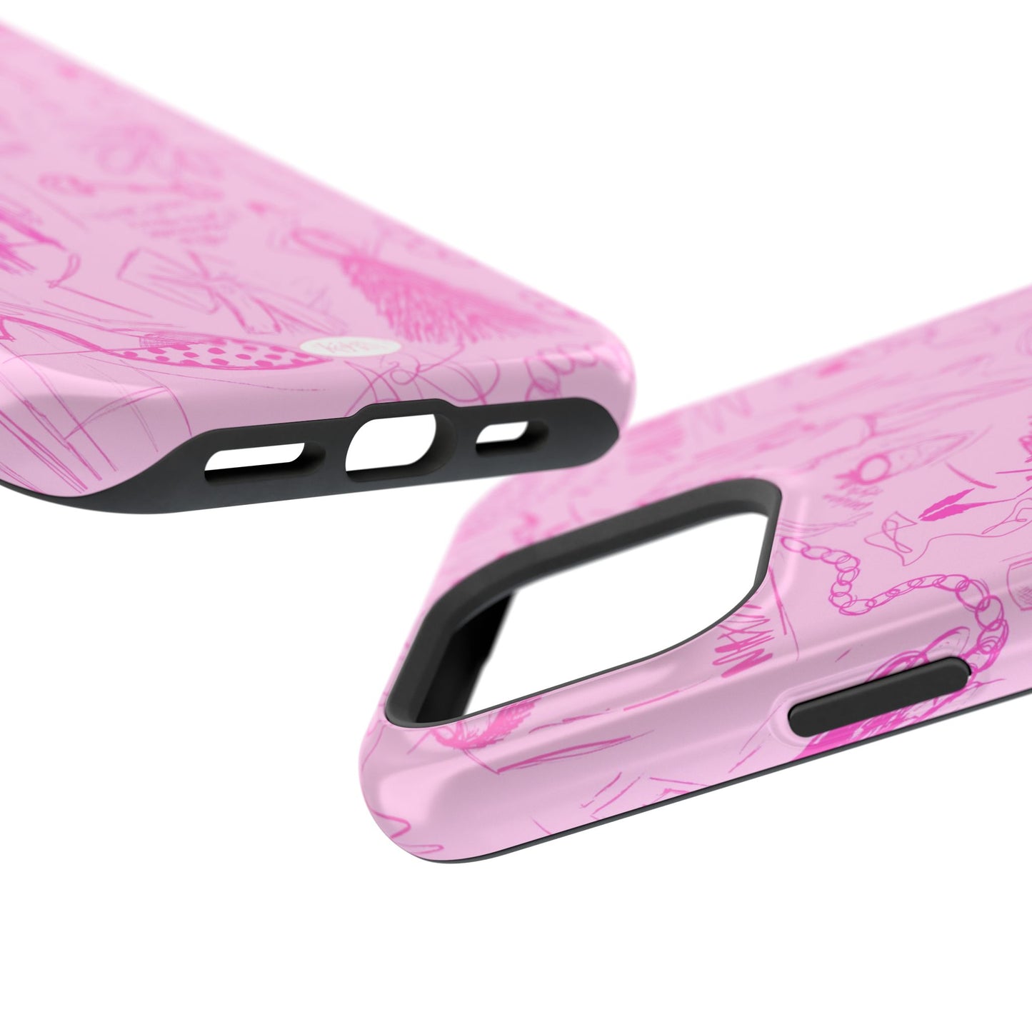 Fashion Sketch Mag Safe Case for iPhone - Pink