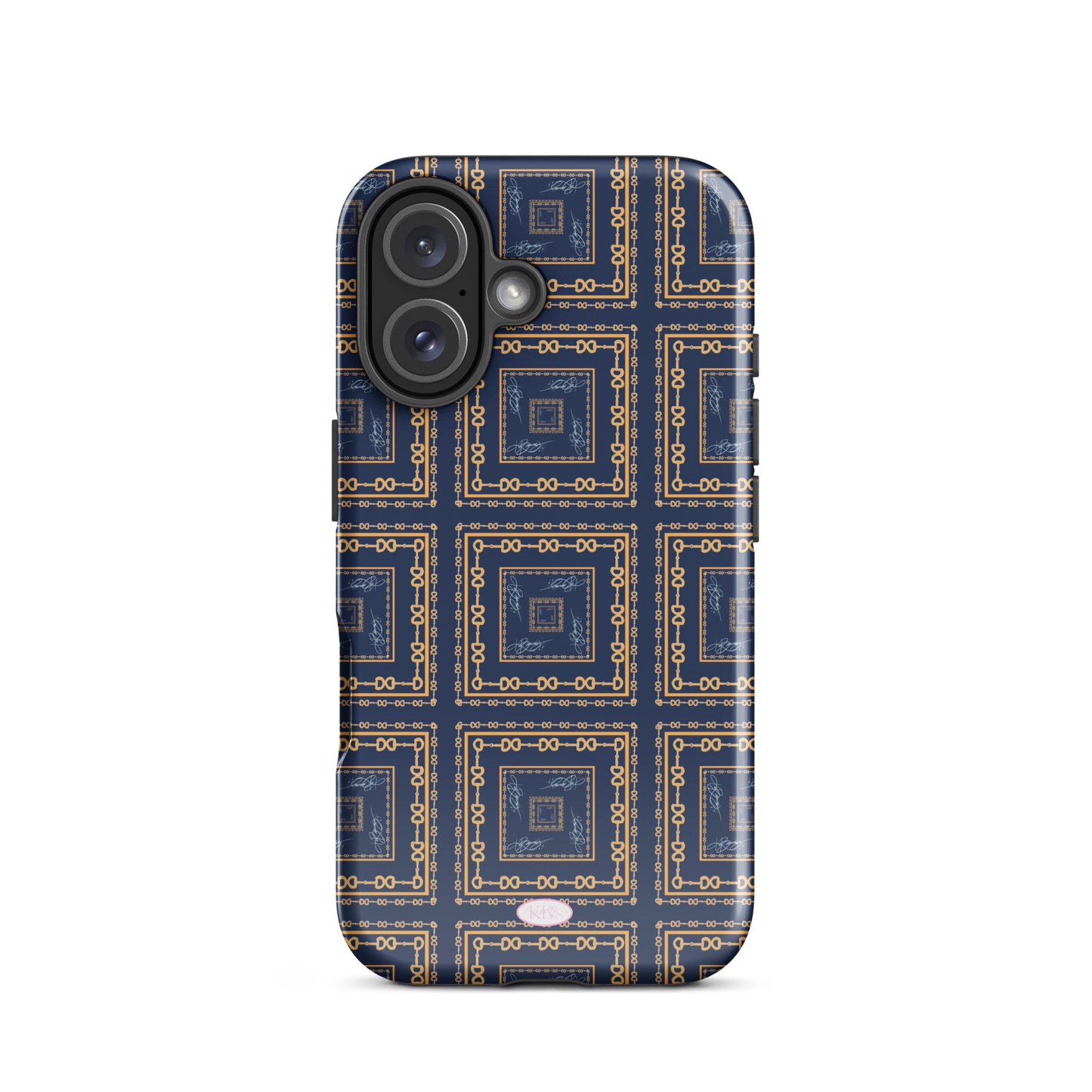 Navy & Gold Horsebit Tough Case