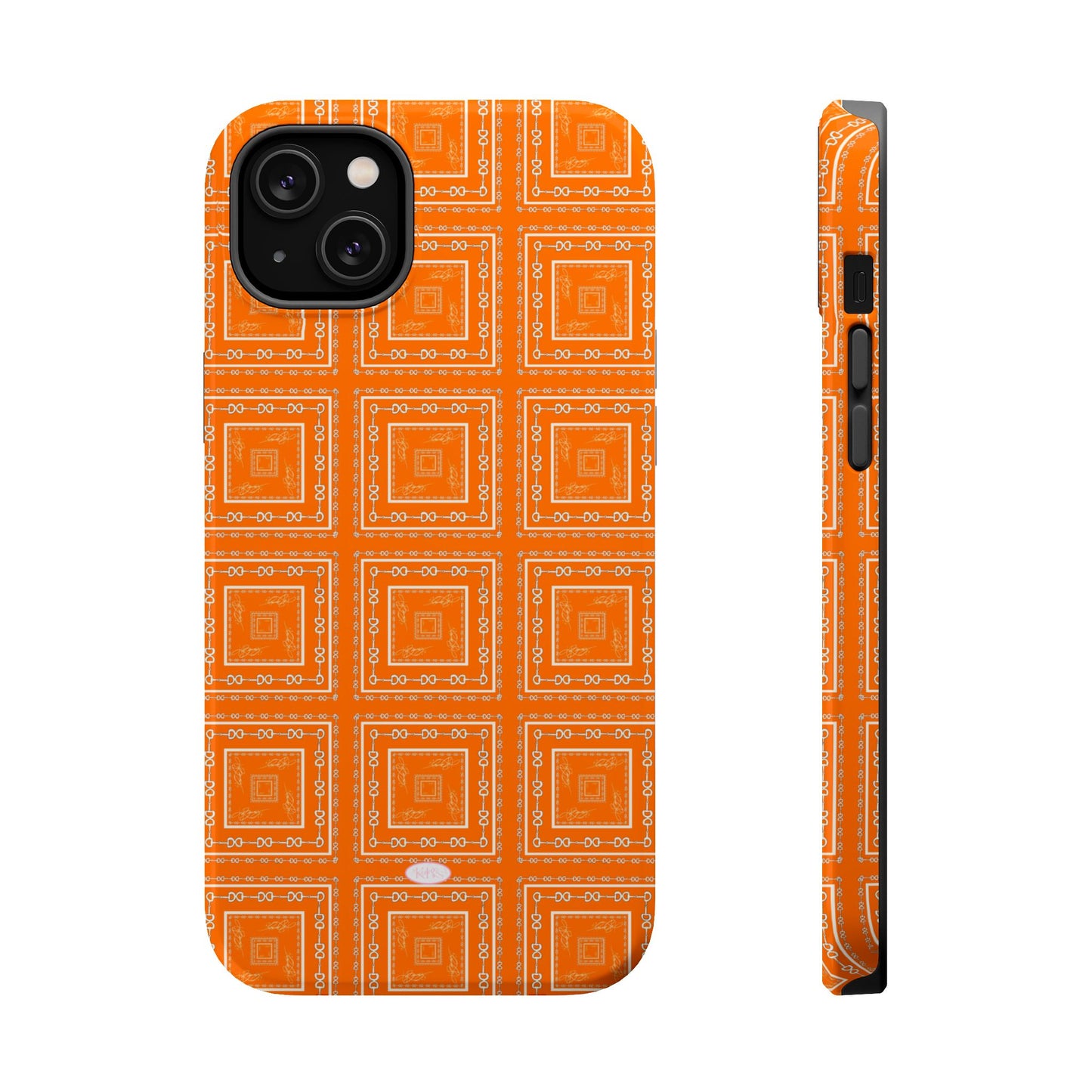 Orange & White Horsebit MagSafe Case