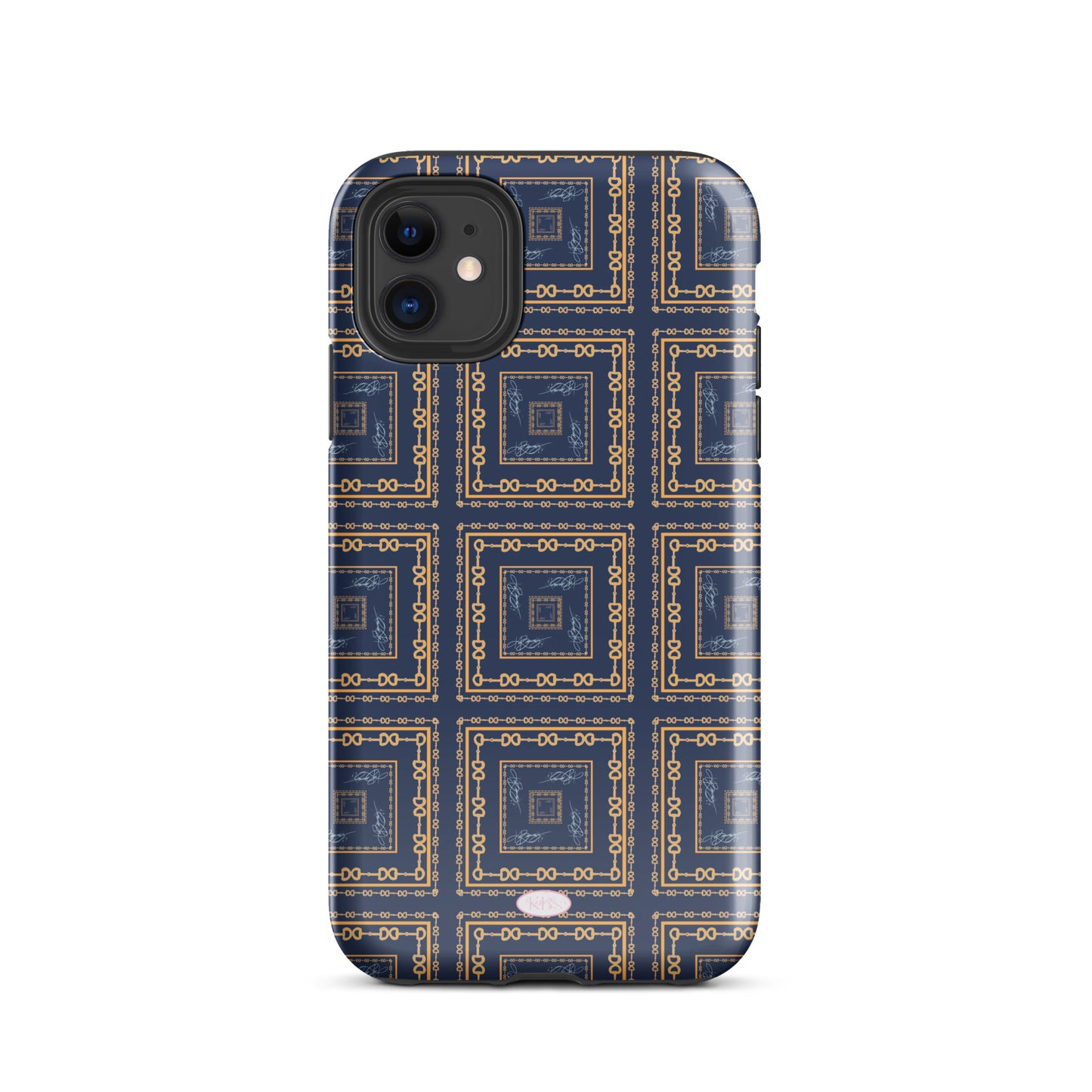 Navy & Gold Horsebit Tough Case