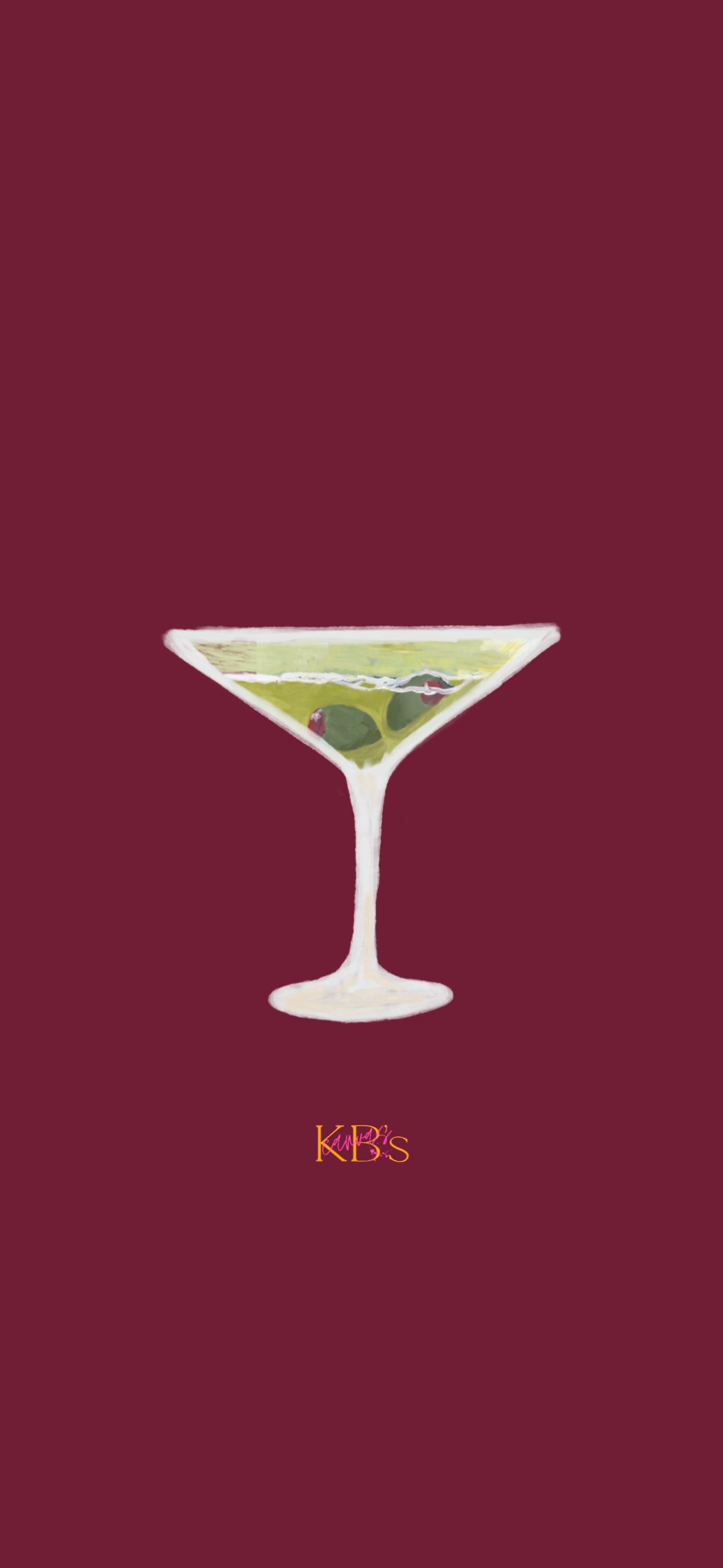 Maroon Martini Wallpaper