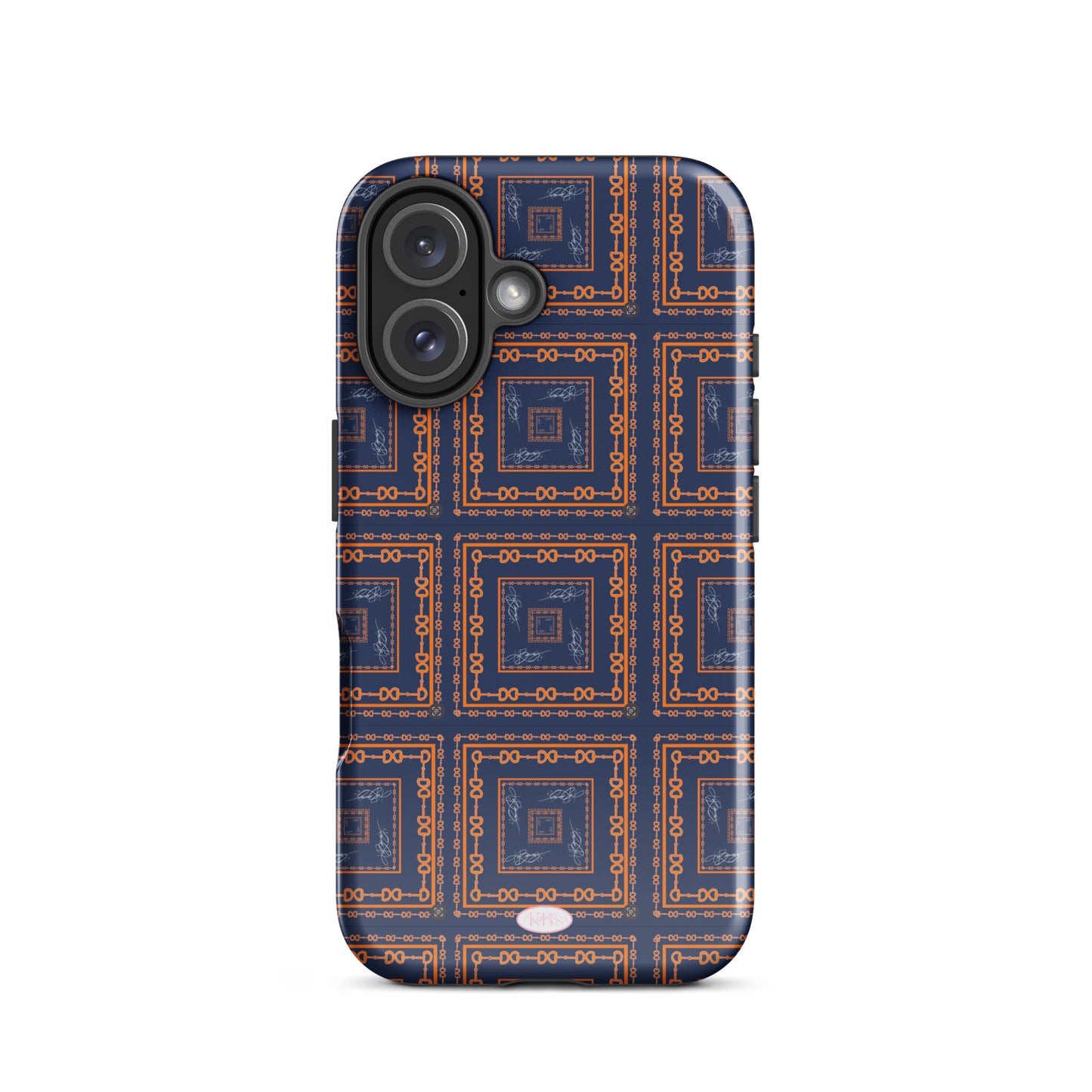 Navy & Orange Horsebit Tough Case