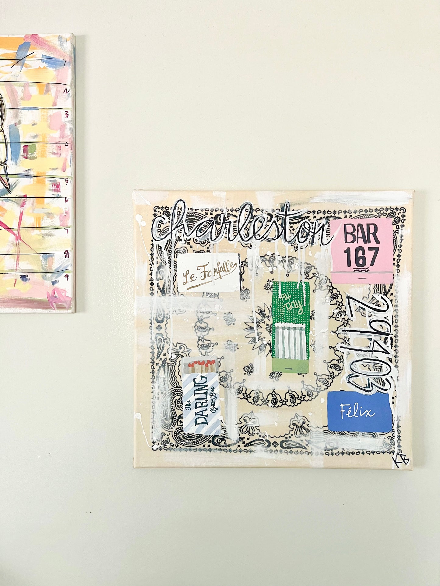 Charleston Matchbooks Original Piece - 20x20