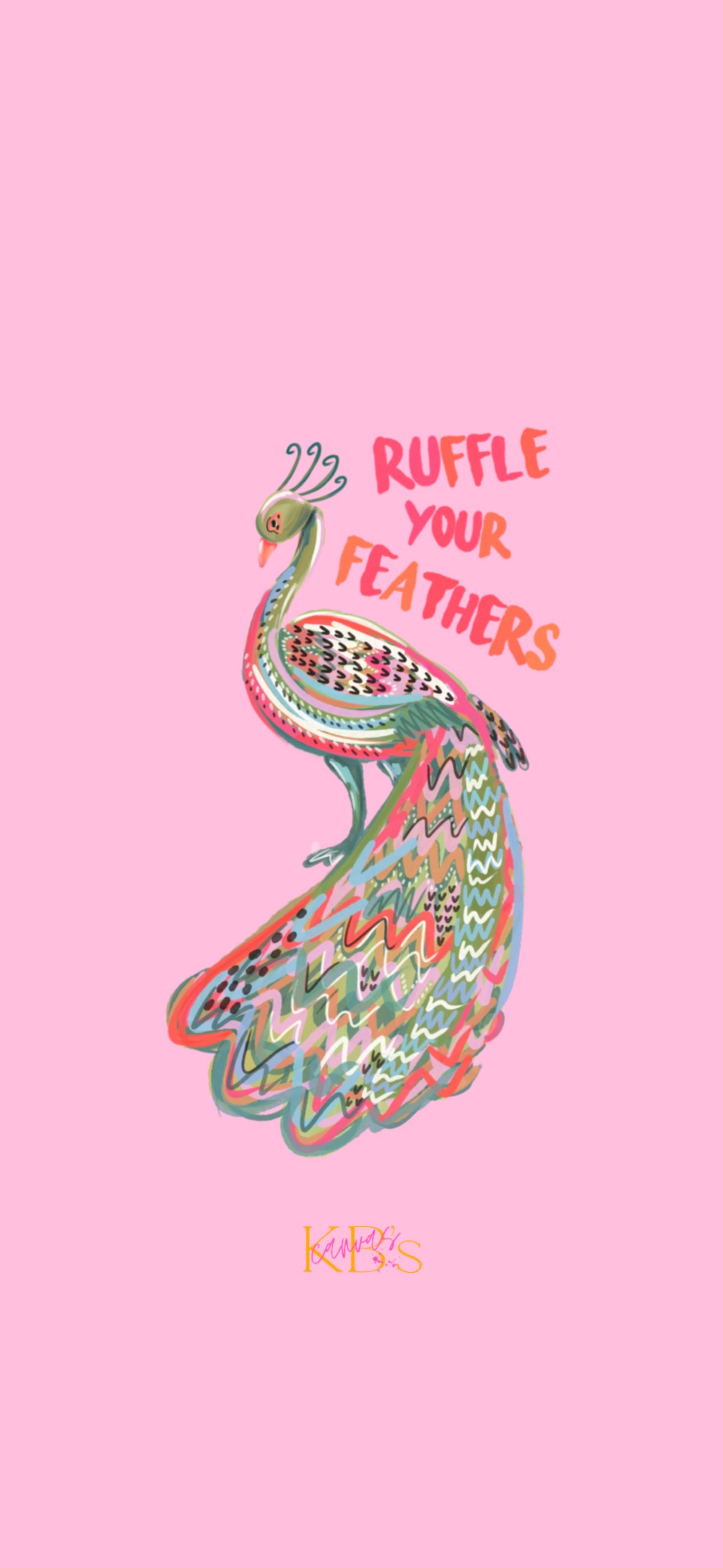 Ruffle Your Feathers Wallpaper - Pink