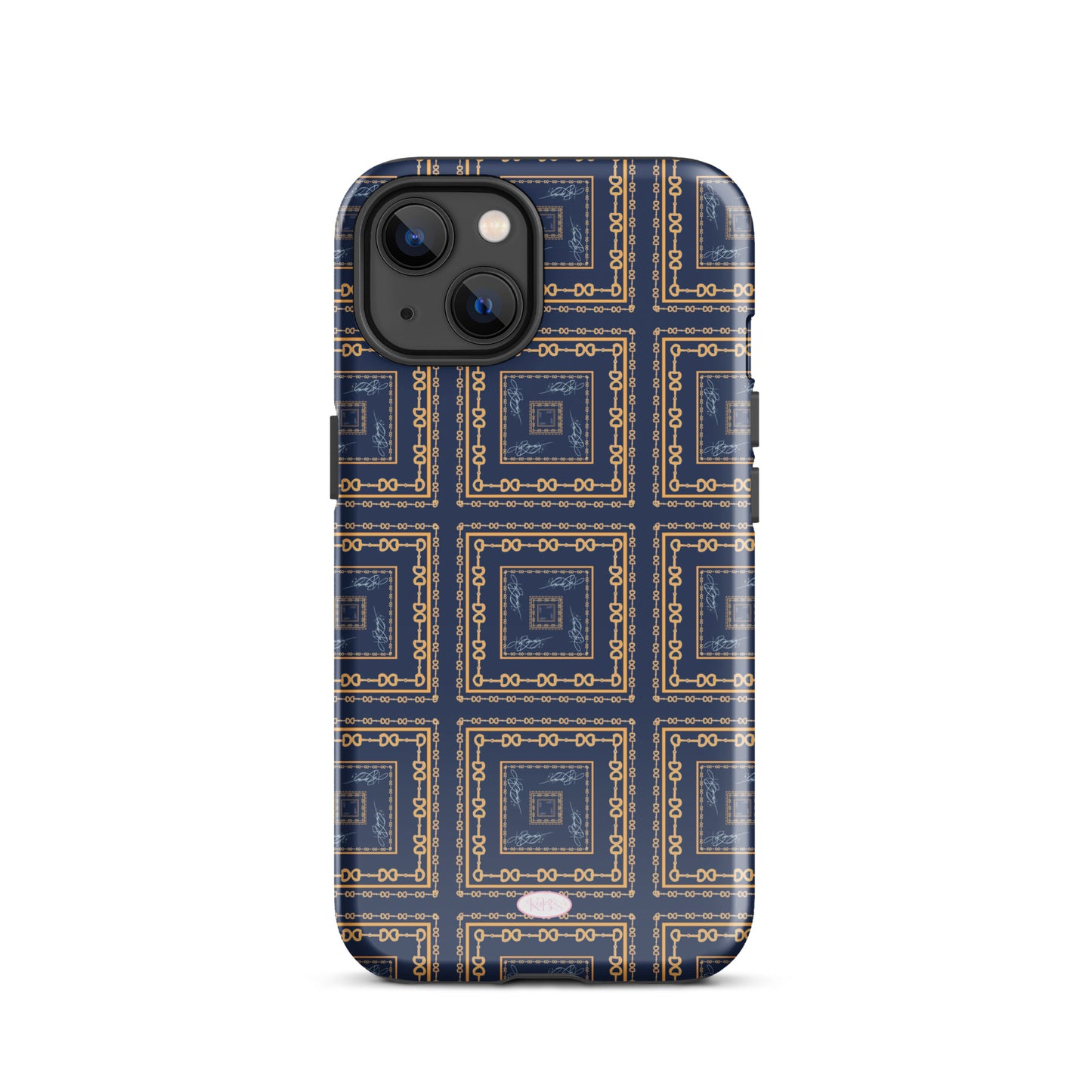 Navy & Gold Horsebit Tough Case