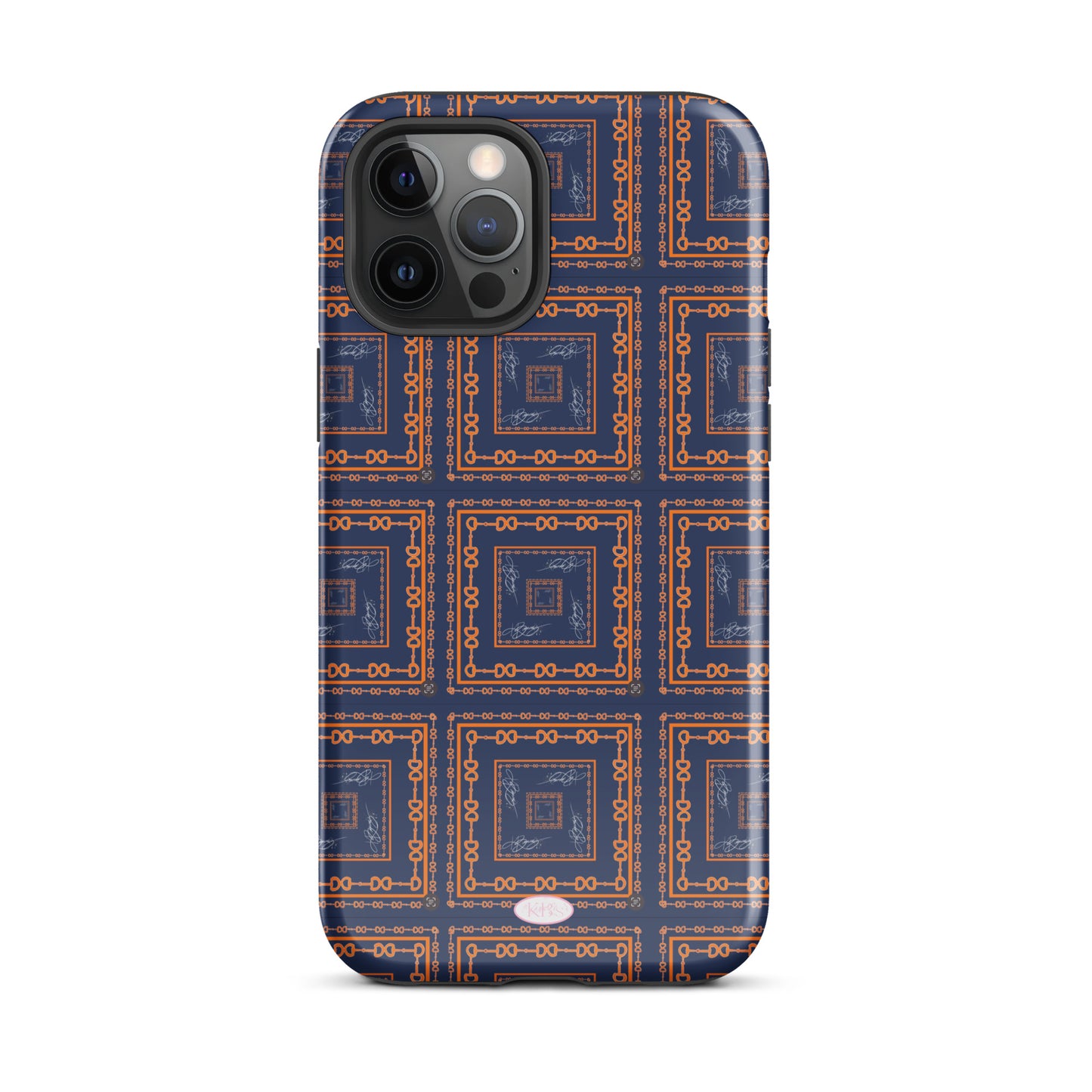 Navy & Orange Horsebit Tough Case