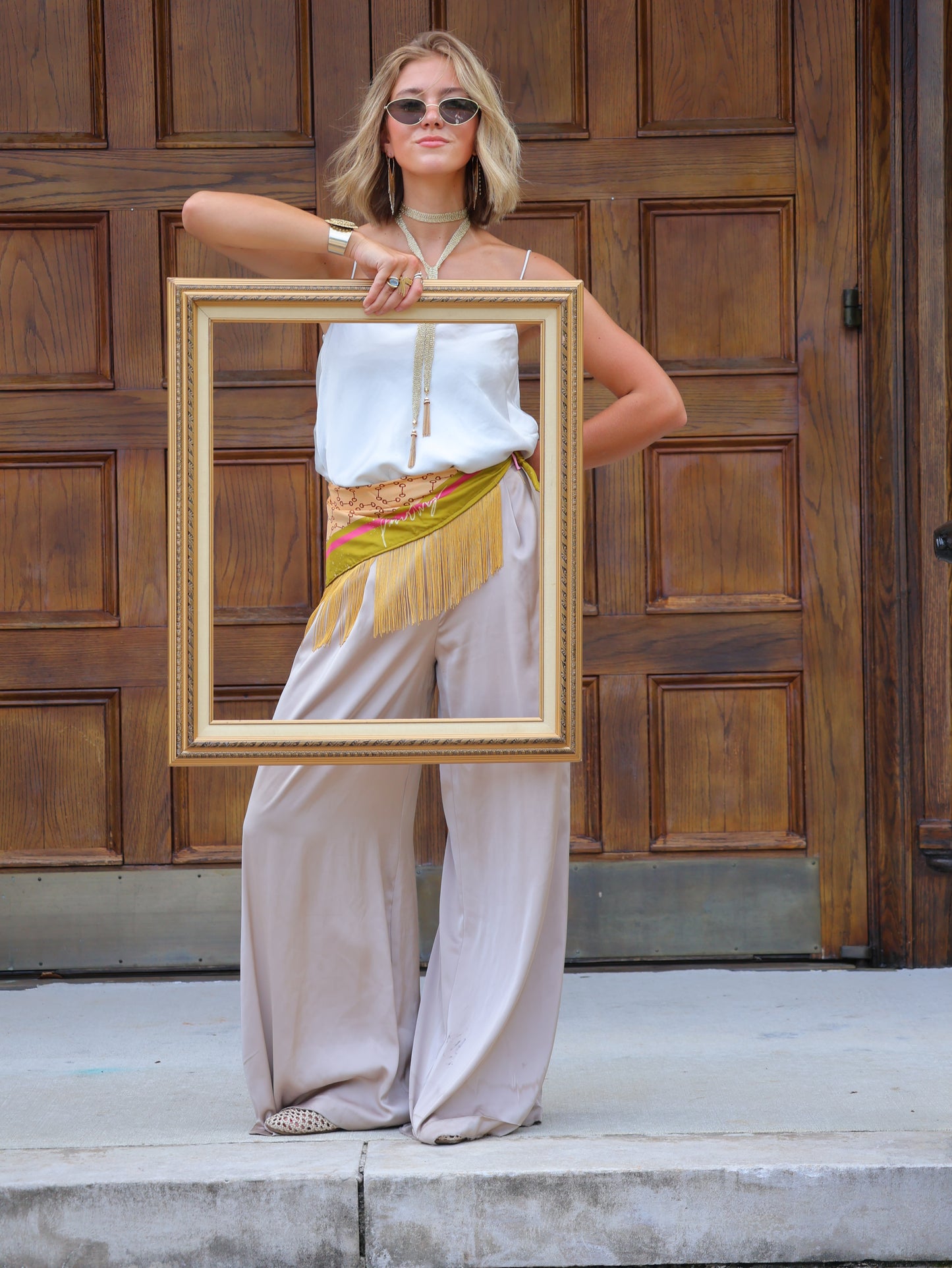 Le Mors Fringe Silk Scarf