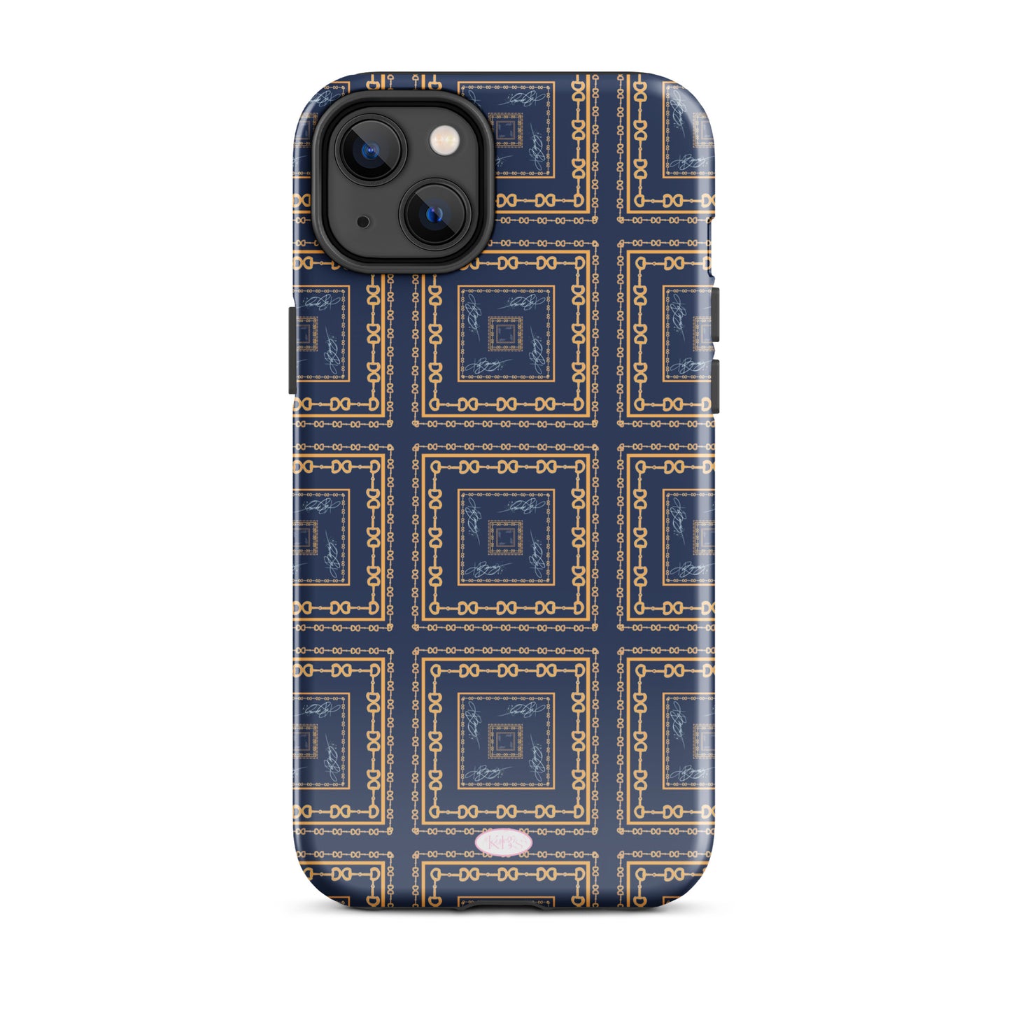 Navy & Gold Horsebit Tough Case
