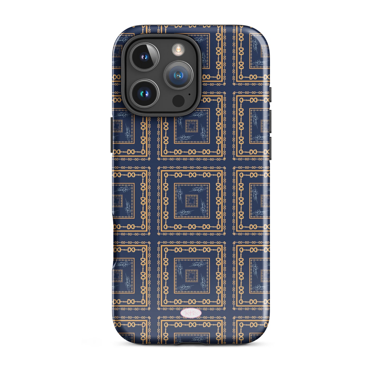 Navy & Gold Horsebit Tough Case