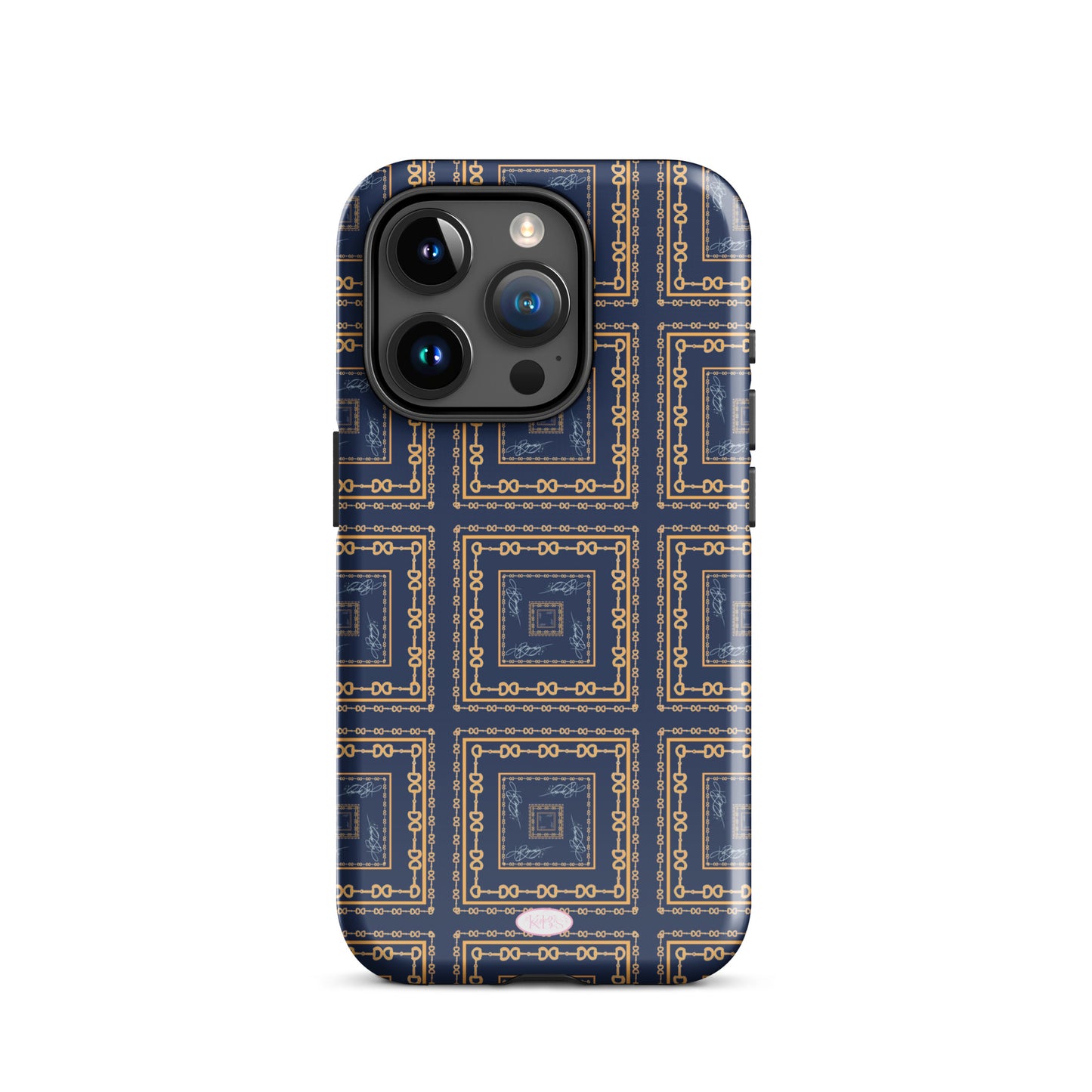 Navy & Gold Horsebit Tough Case