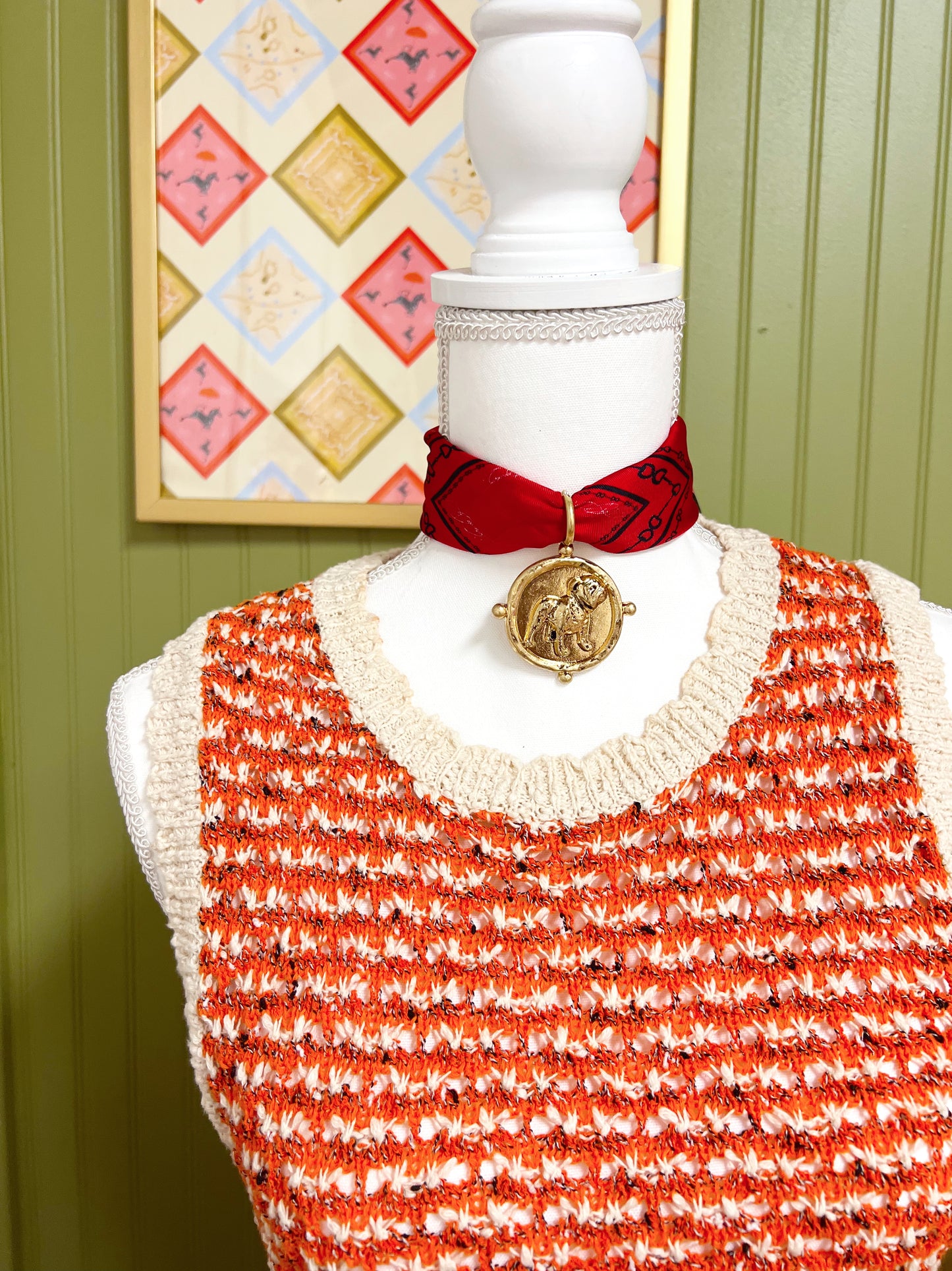 Bulldog Pendant Scarf Charm