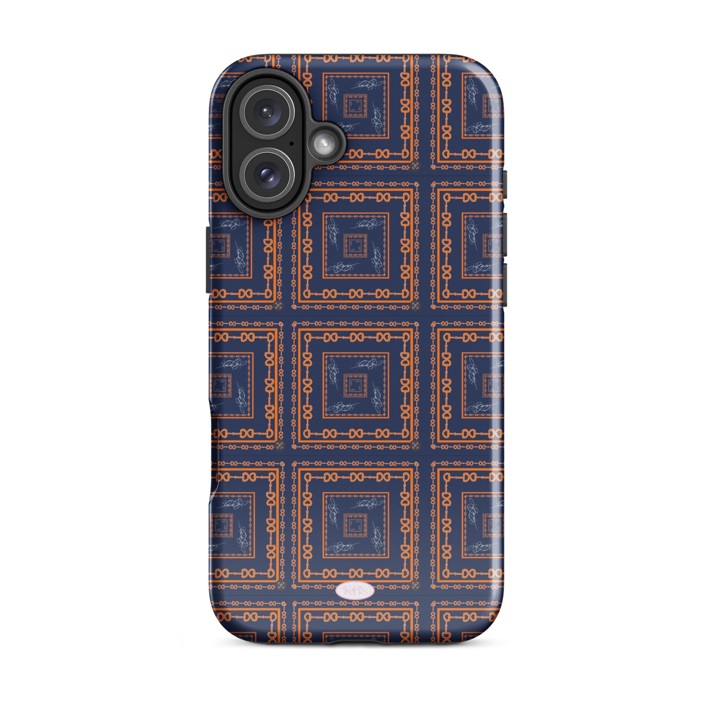 Navy & Orange Horsebit Tough Case