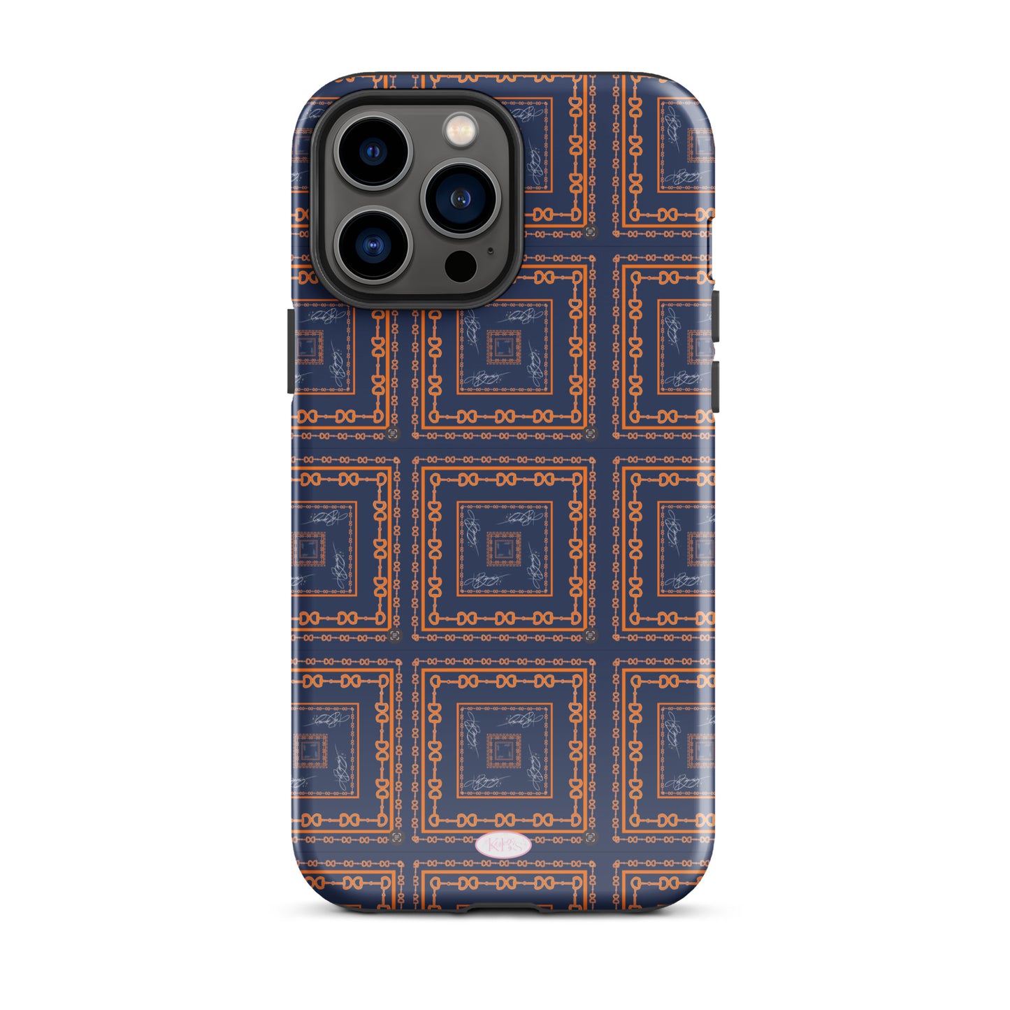 Navy & Orange Horsebit Tough Case