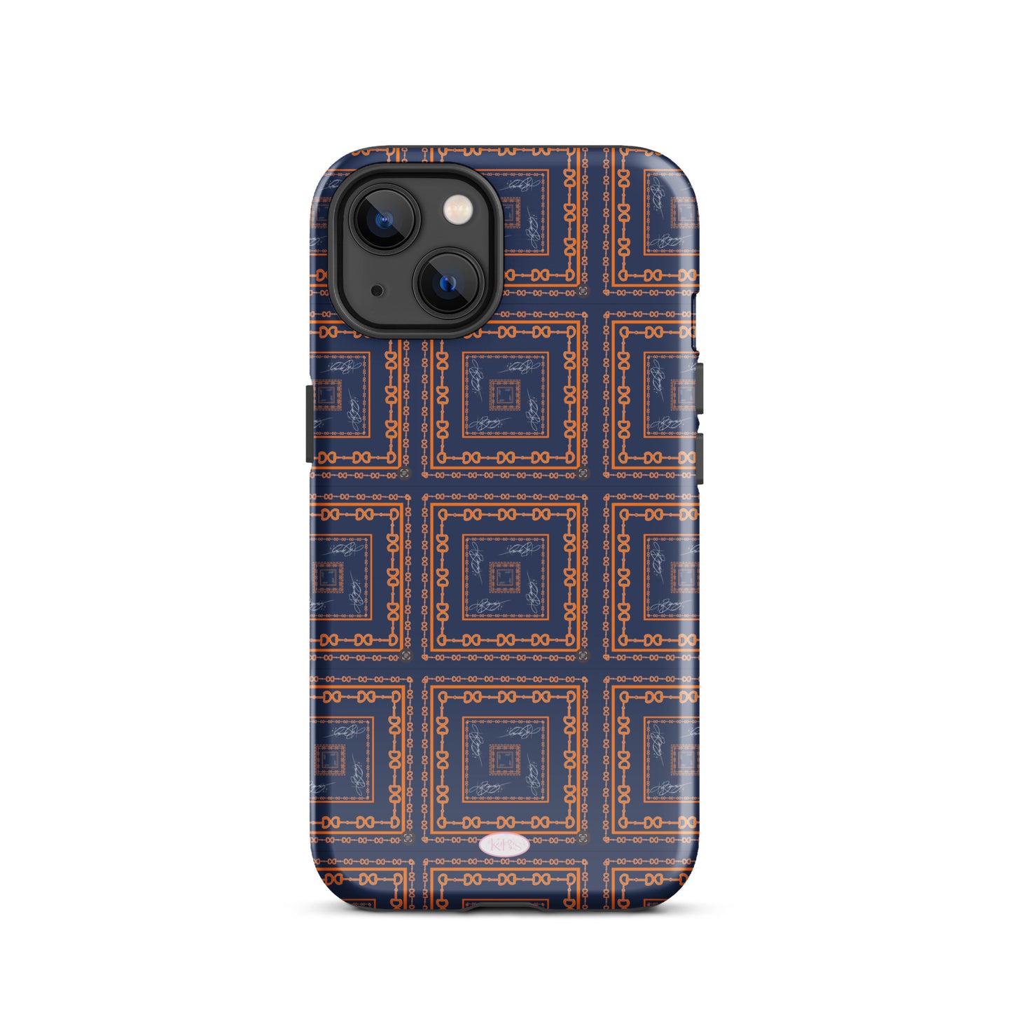 Navy & Orange Horsebit Tough Case