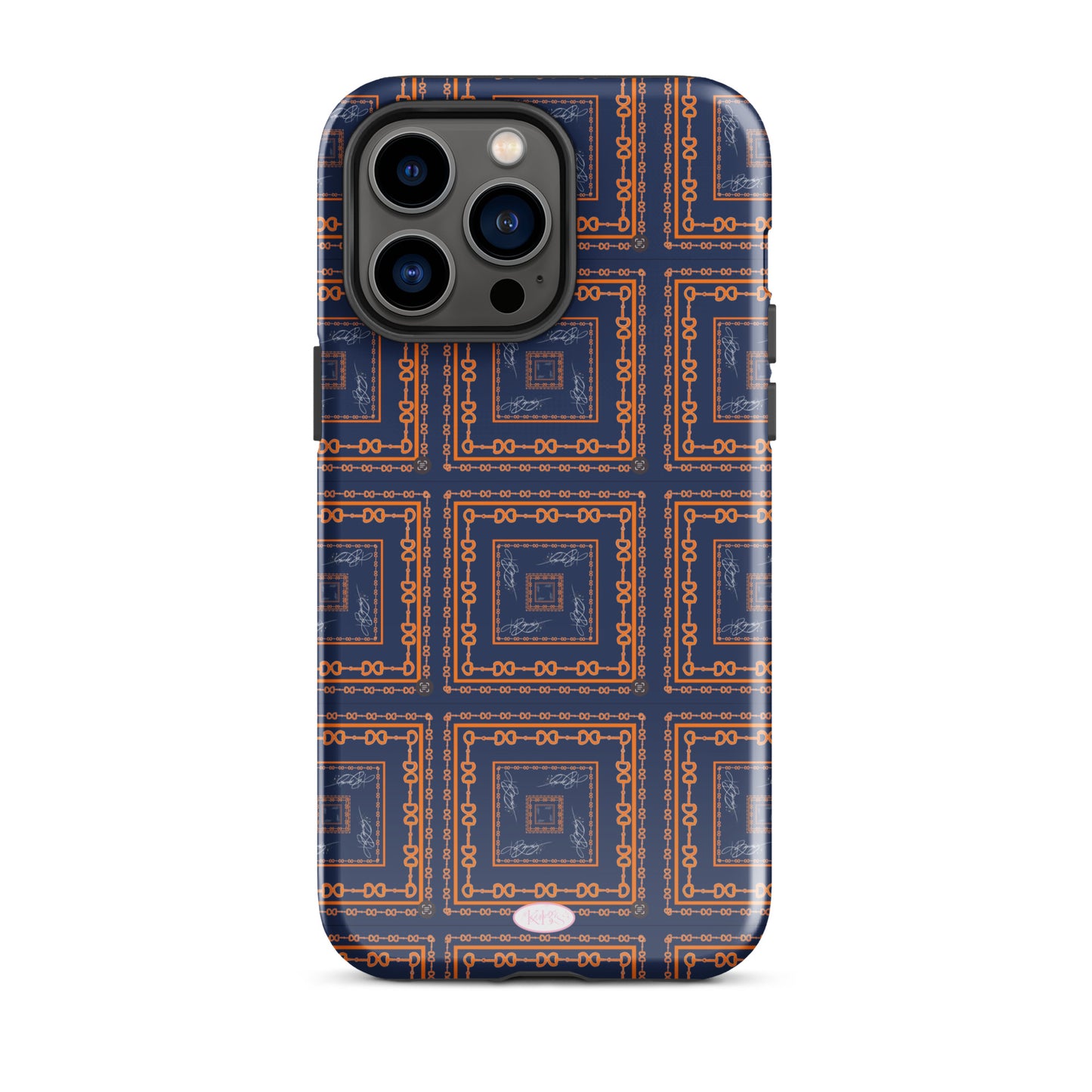 Navy & Orange Horsebit Tough Case