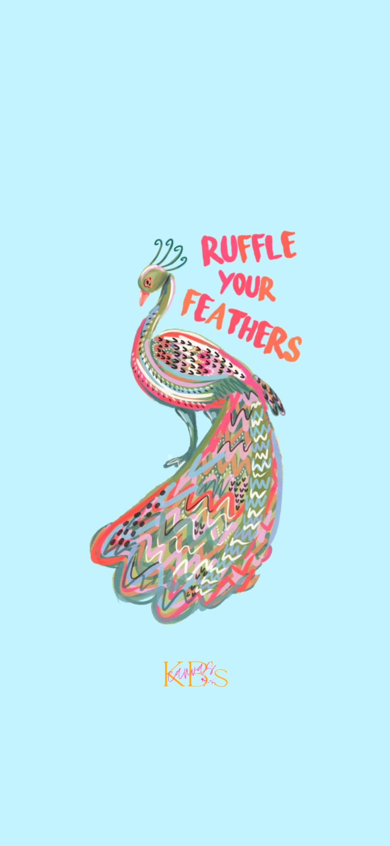 Ruffle Your Feathers Wallpaper - Blue