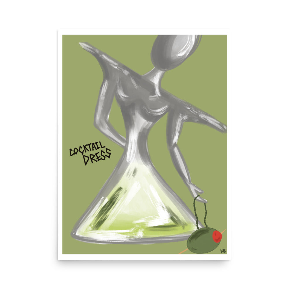 Dirty Martini Cocktail Dress Print