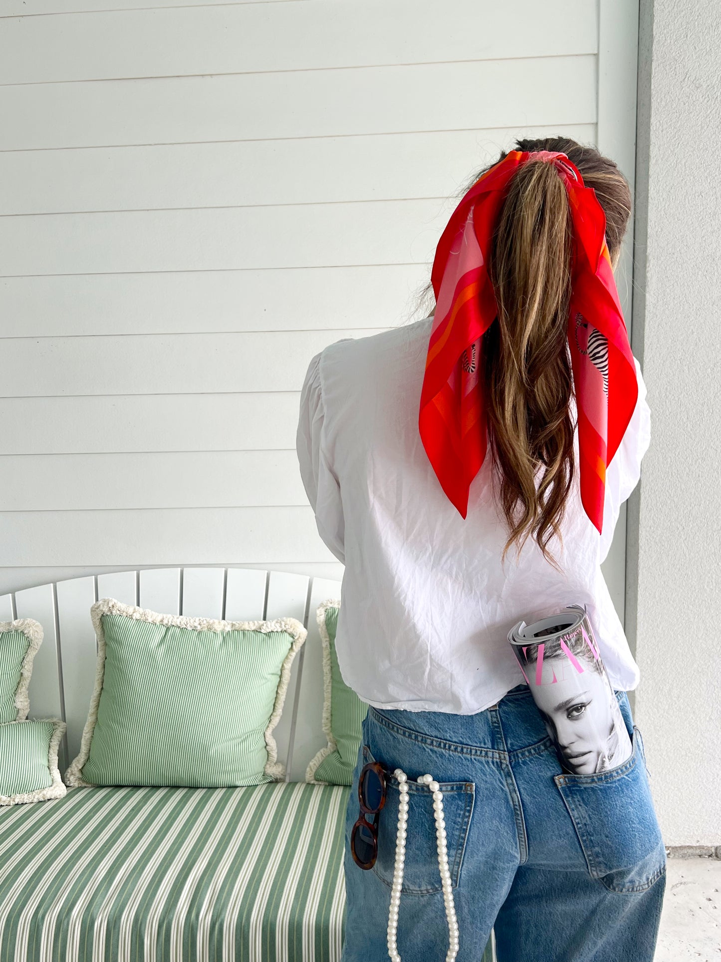 Rain or Stripe Silk Scarf