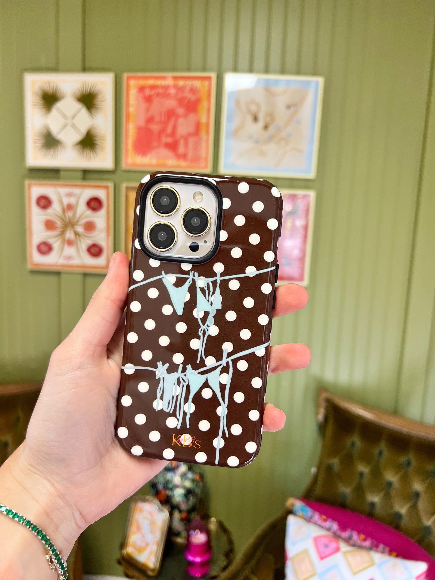 Brown Polka Dot Bikini - iPhone 13 Pro