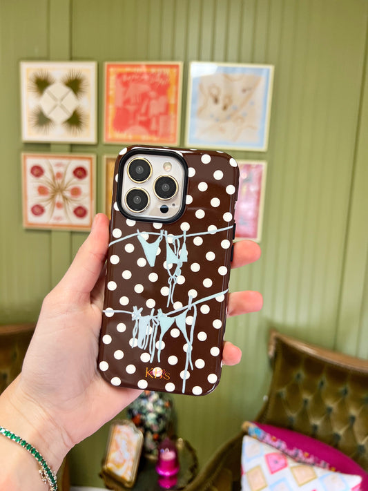 Brown Polka Dot Bikini - iPhone 13 Pro