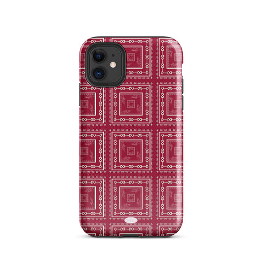 Maroon & White Horsebit Tough Case