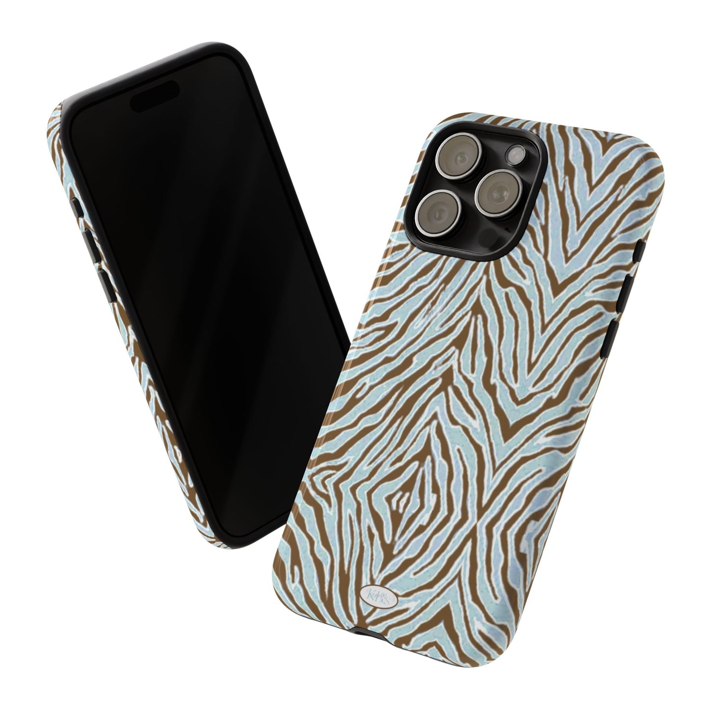 Zebra Bleu Tough Case for iPhone