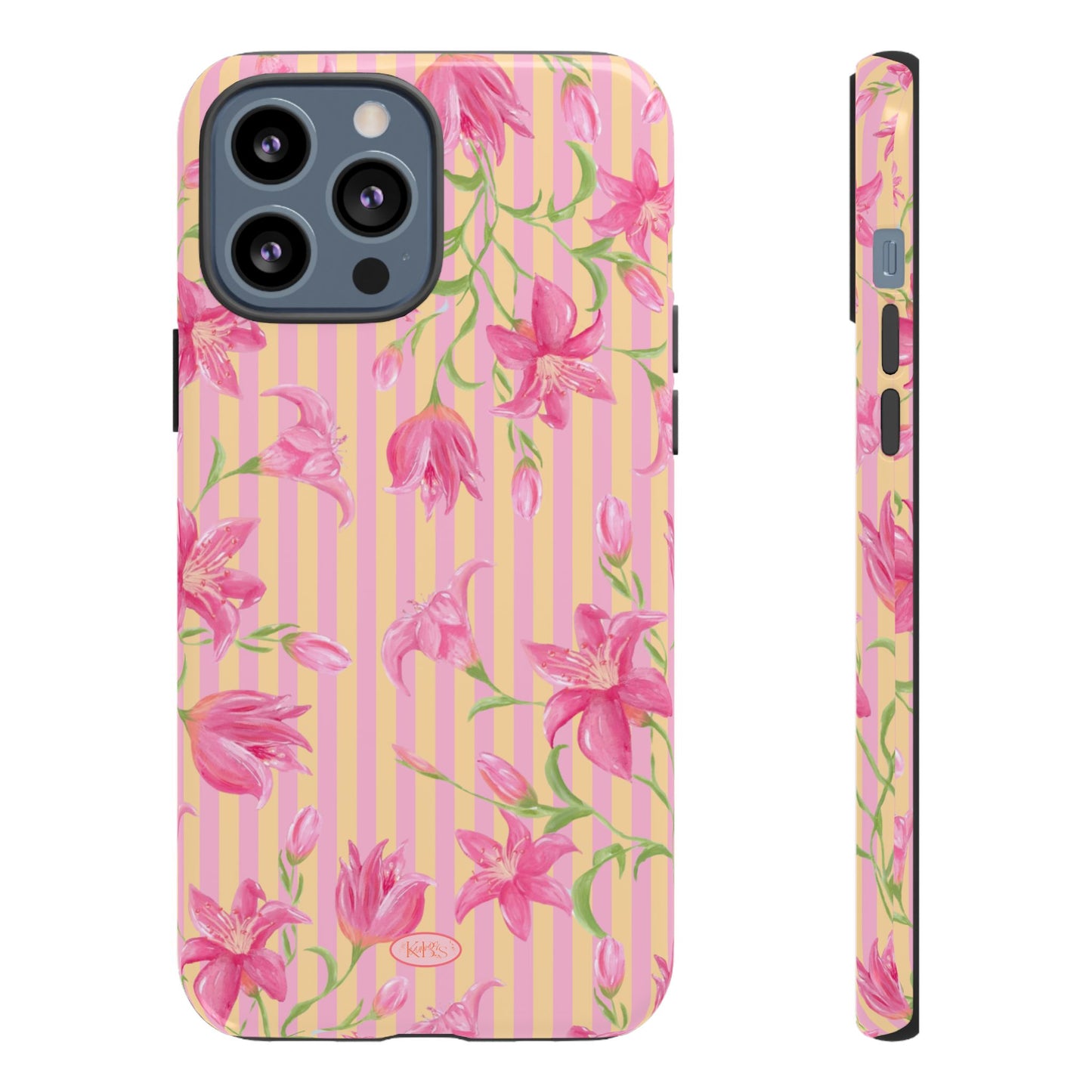 Azalea Stripe Tough Case for iPhone - Pink & Orange