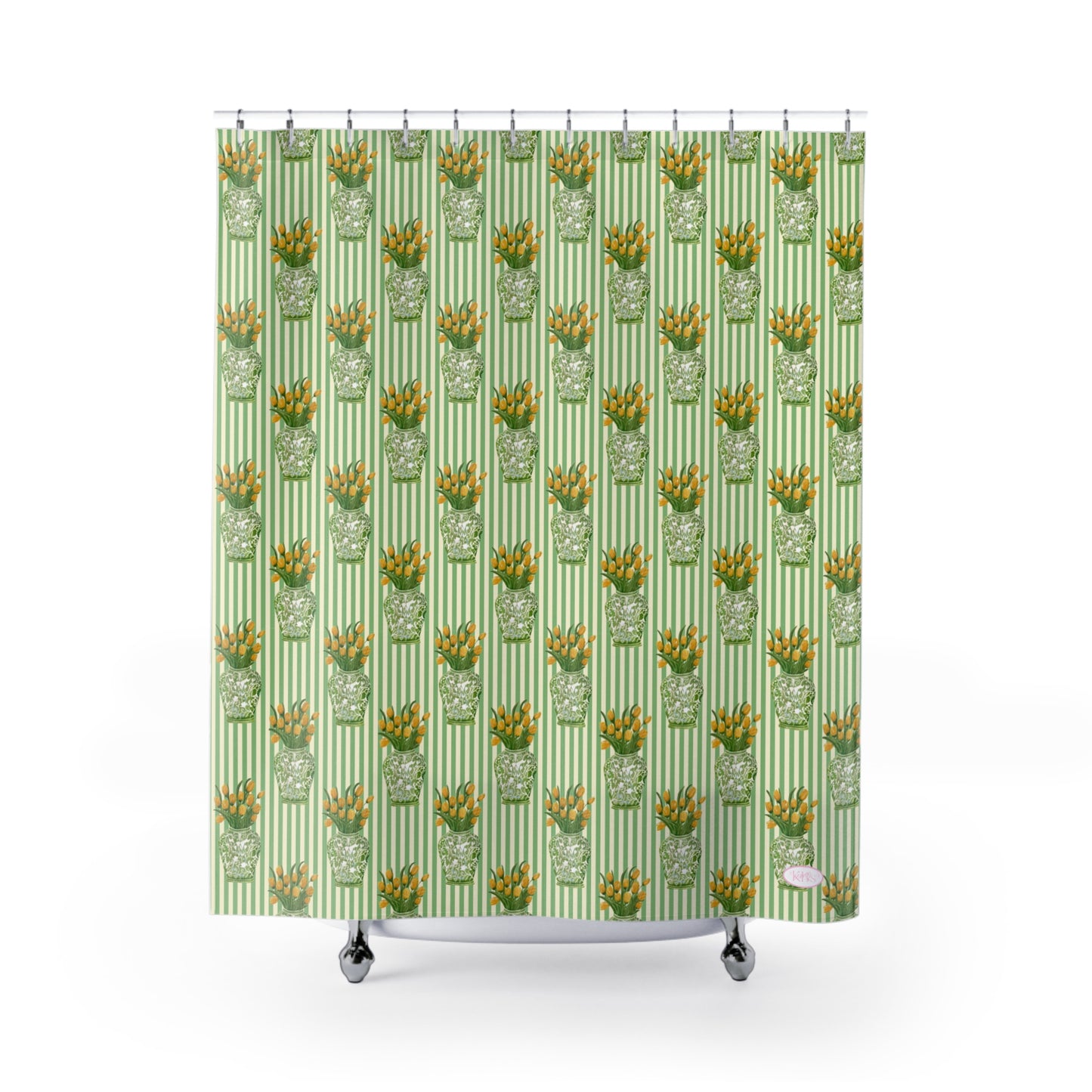 Tulip Haus Pattern Shower Curtain