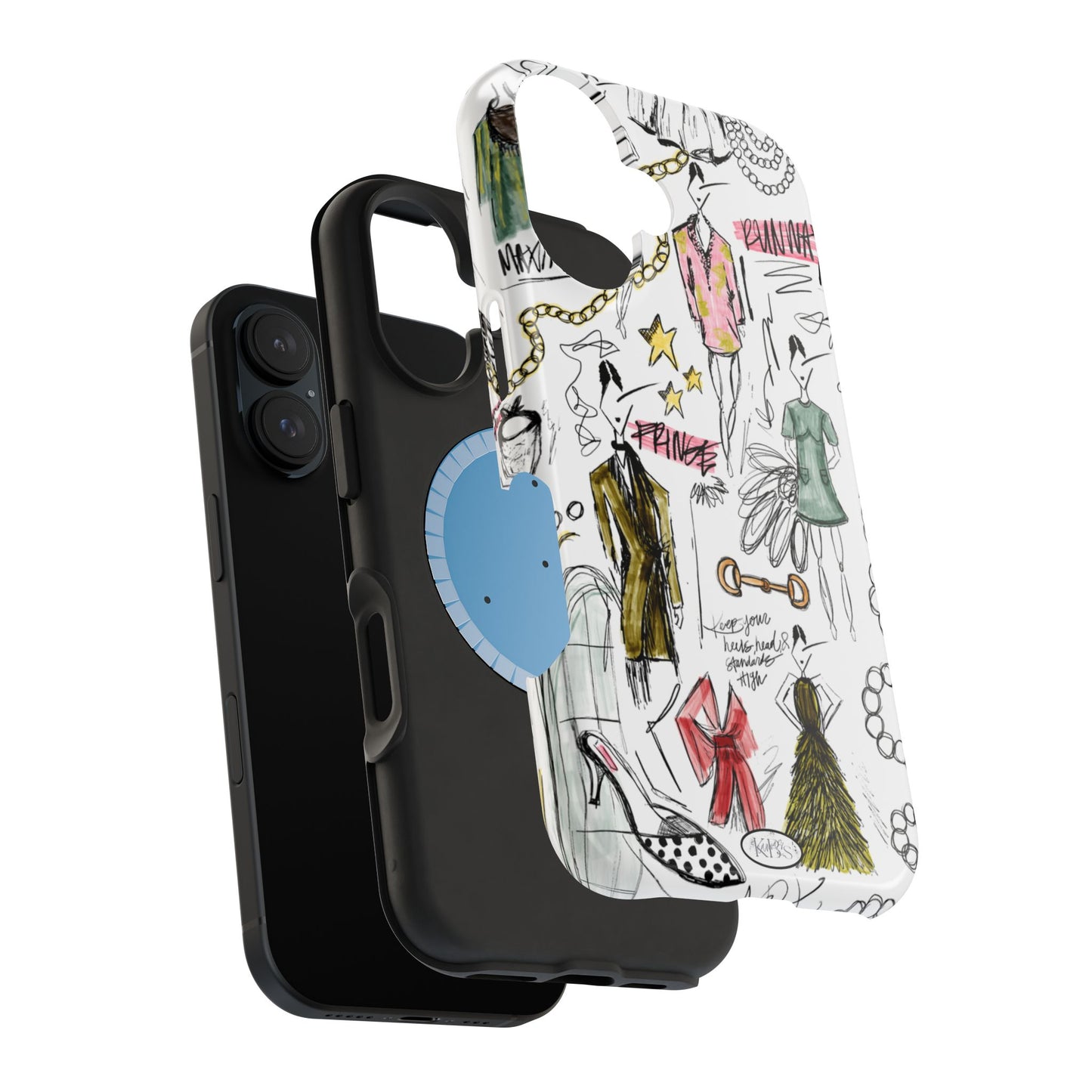Fashion Sketch Mag Safe Case for iPhone - Multi